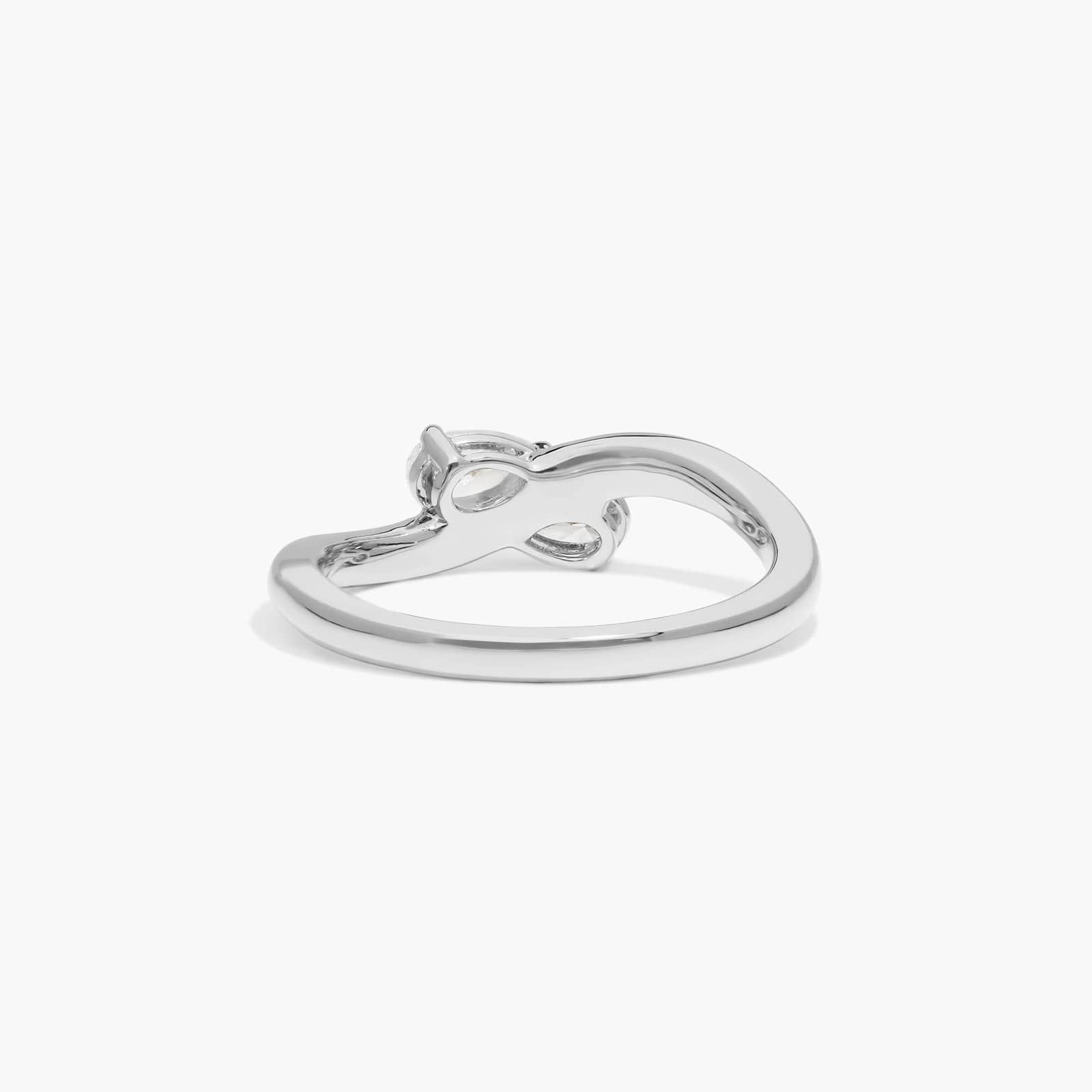 Two Stone Ring With 0.30 CTW Pear Cut Lab-Grown Diamonds In 14K White Gold By James Allen
