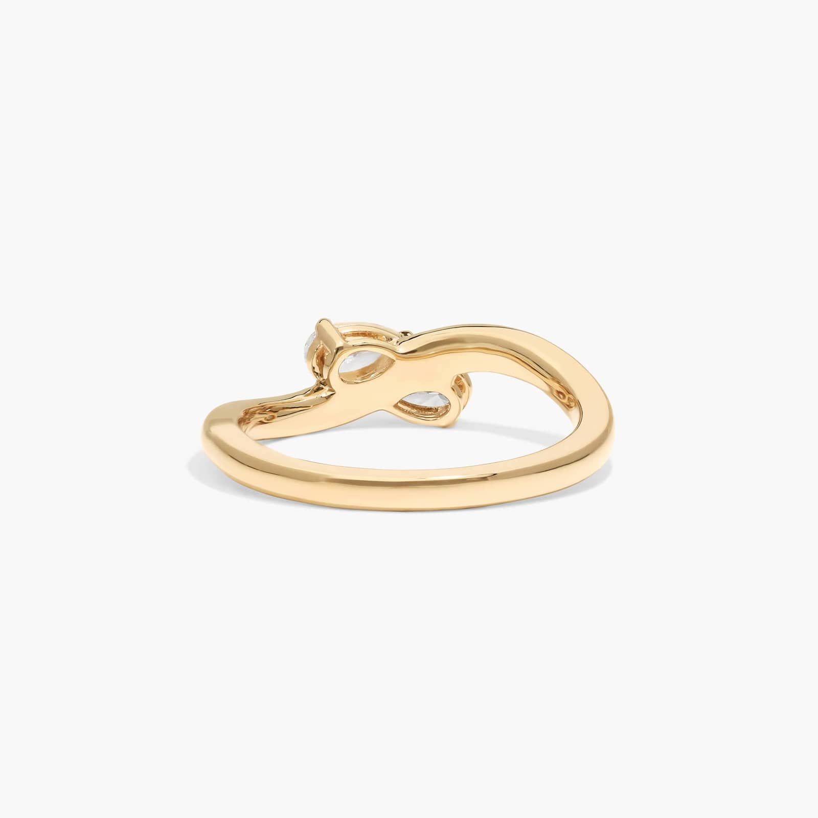 Two Stone Ring With 0.30 CTW Pear Cut Lab-Grown Diamonds In 14K Yellow Gold By James Allen