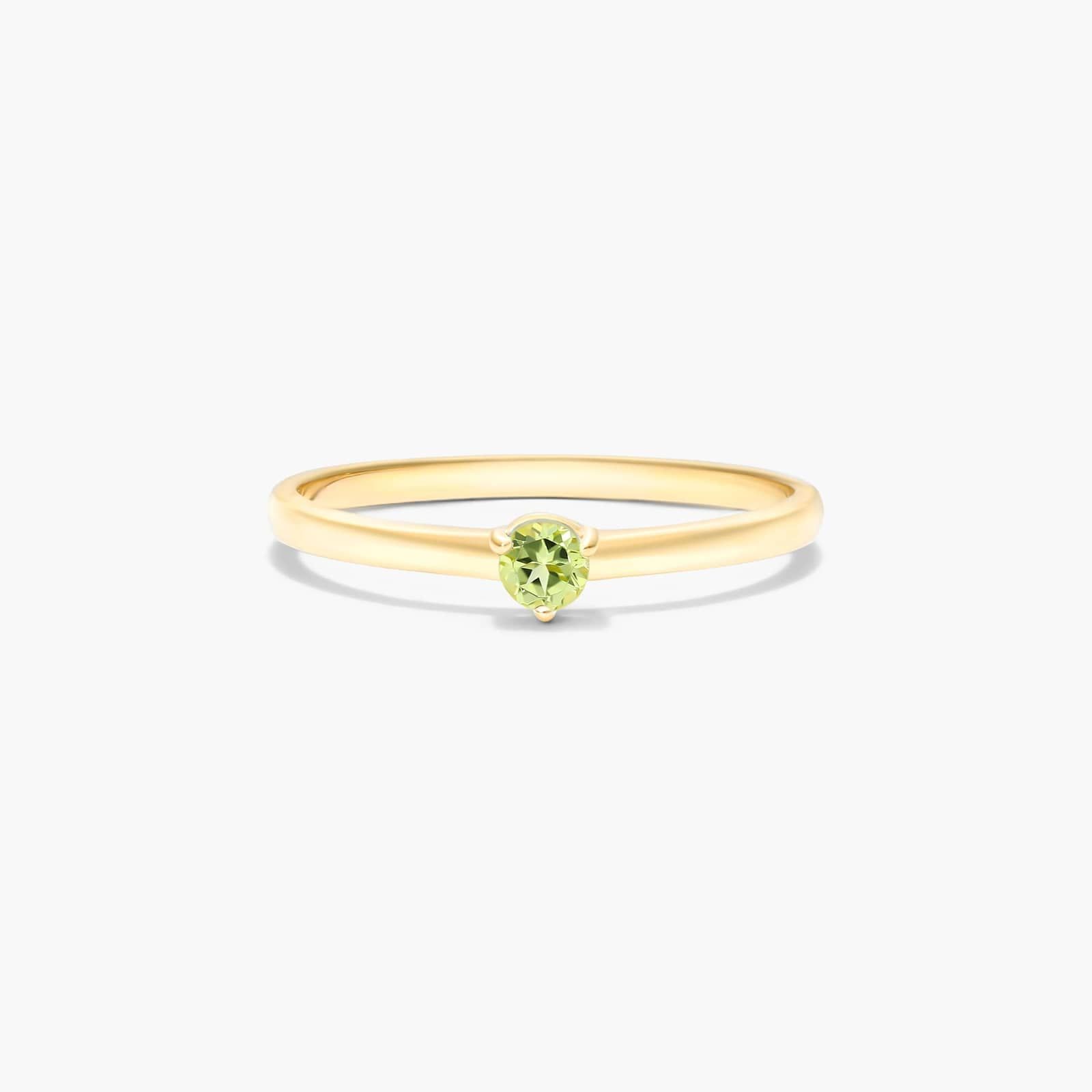 Petite Single Peridot Birthstone Ring In 14K Yellow Gold By James Allen