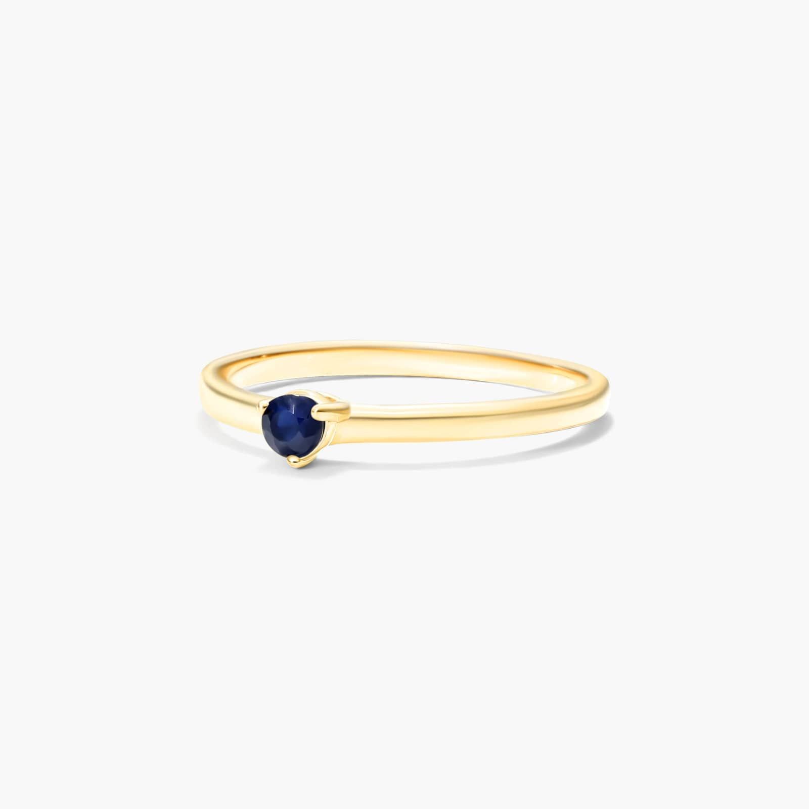 Petite Single Sapphire Birthstone Ring In 14K Yellow Gold By James Allen