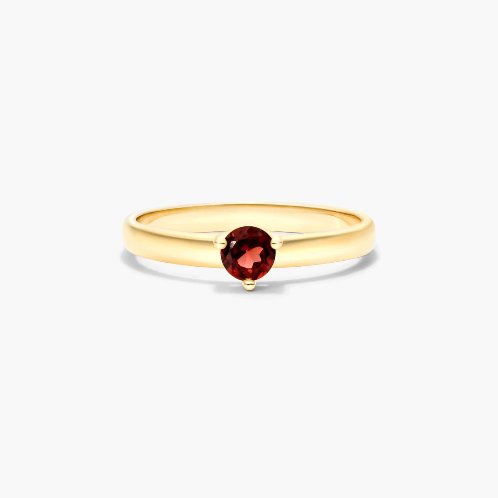 Garnet Solitaire Birthstone Ring In 14K Yellow Gold By James Allen