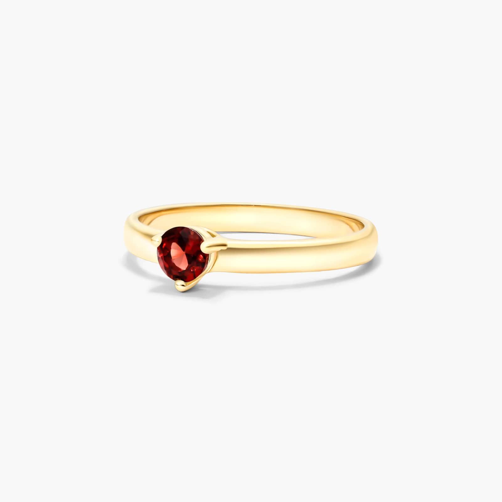 Garnet Solitaire Birthstone Ring In 14K Yellow Gold By James Allen