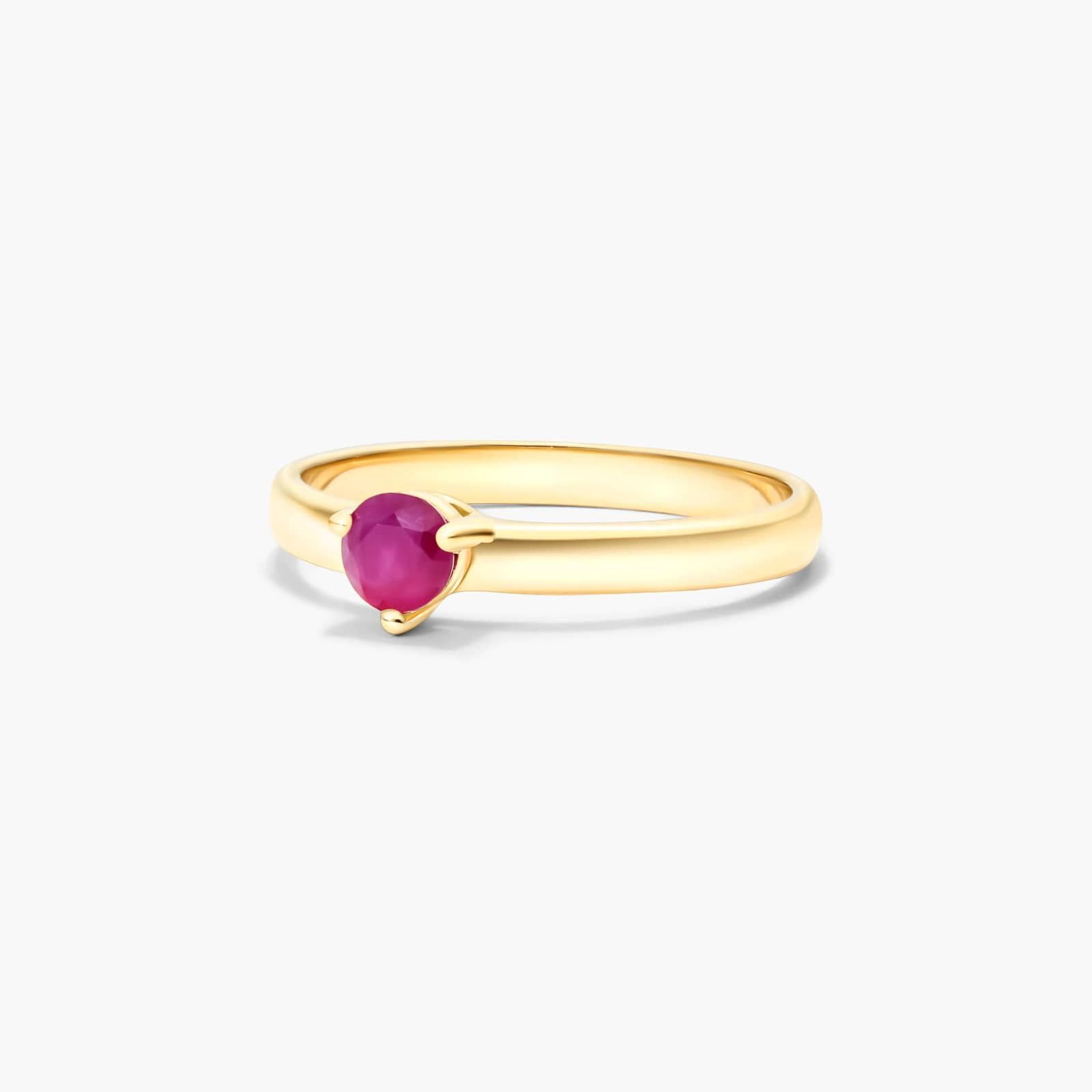 Ruby Solitaire Birthstone Ring In 14K Yellow Gold By James Allen