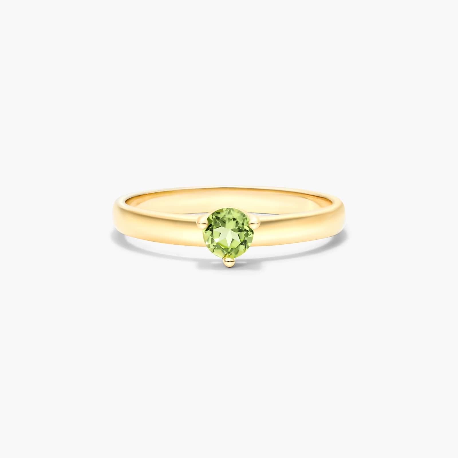 Peridot Solitaire Birthstone Ring In 14K Yellow Gold By James Allen