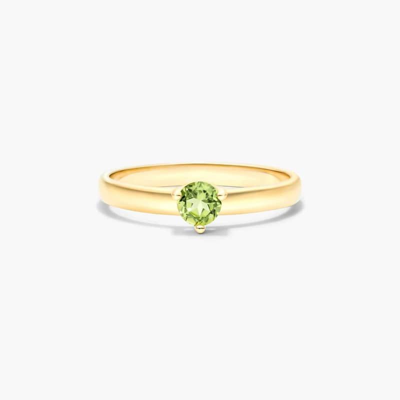Peridot Solitaire Birthstone Ring In 14K Yellow Gold By James Allen