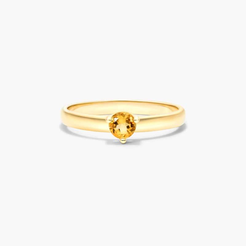 Citrine Solitaire Birthstone Ring In 14K Yellow Gold By James Allen