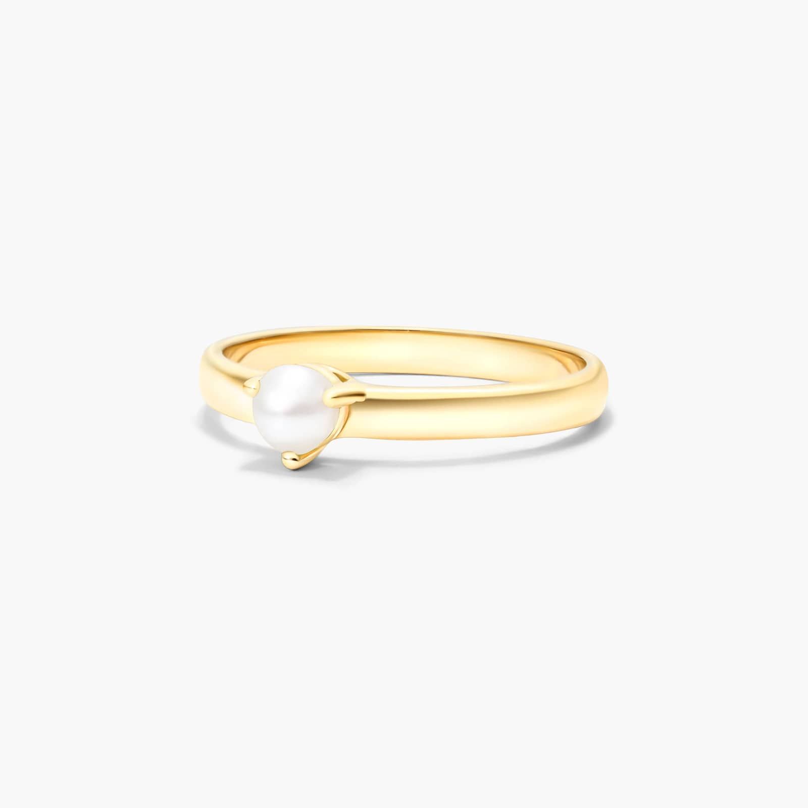 Cultured Freshwater Pearl Solitaire Birthstone Ring In 14K Yellow Gold By James Allen