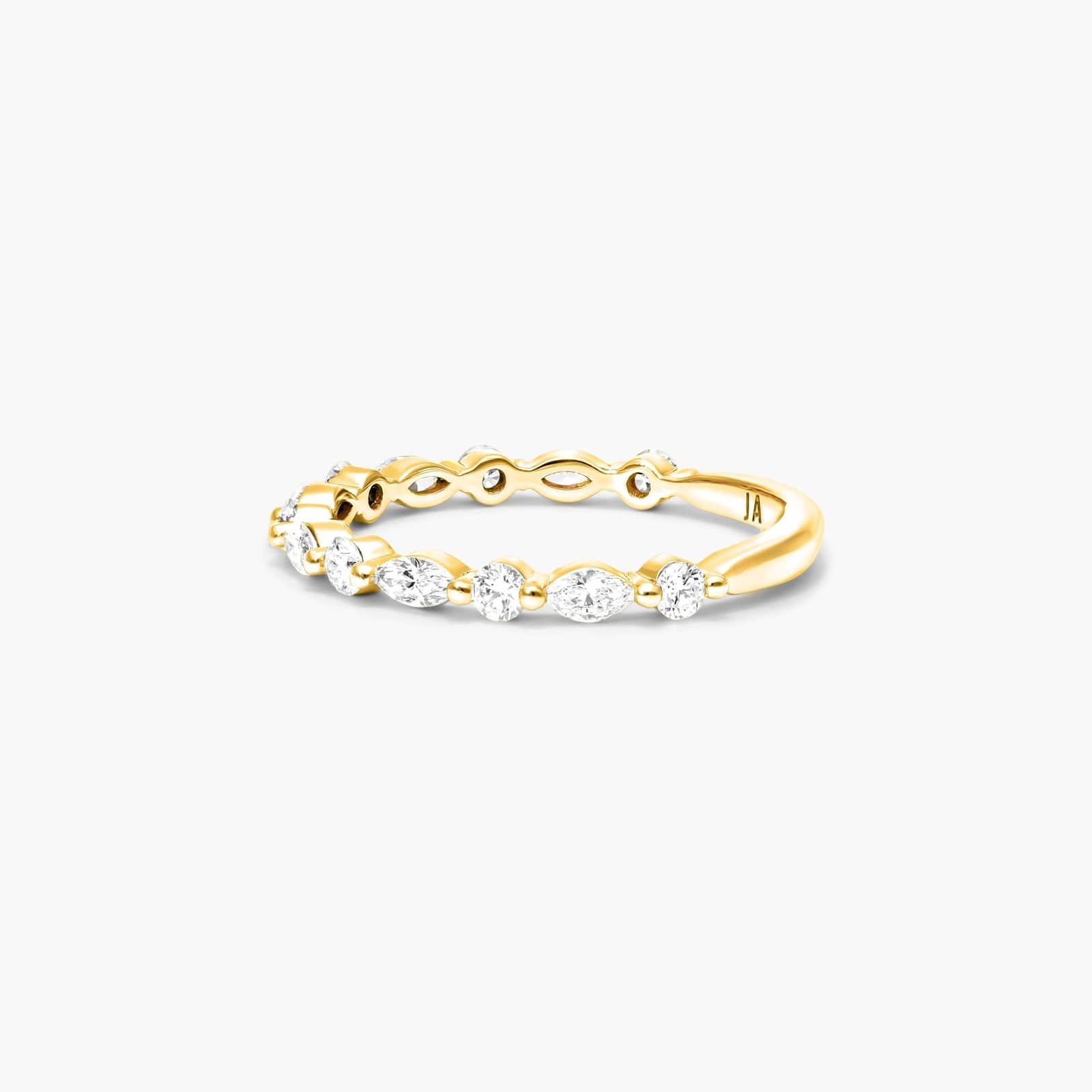 Shared Prong Marquise And Round Diamond Ring In 14K Yellow Gold By James Allen