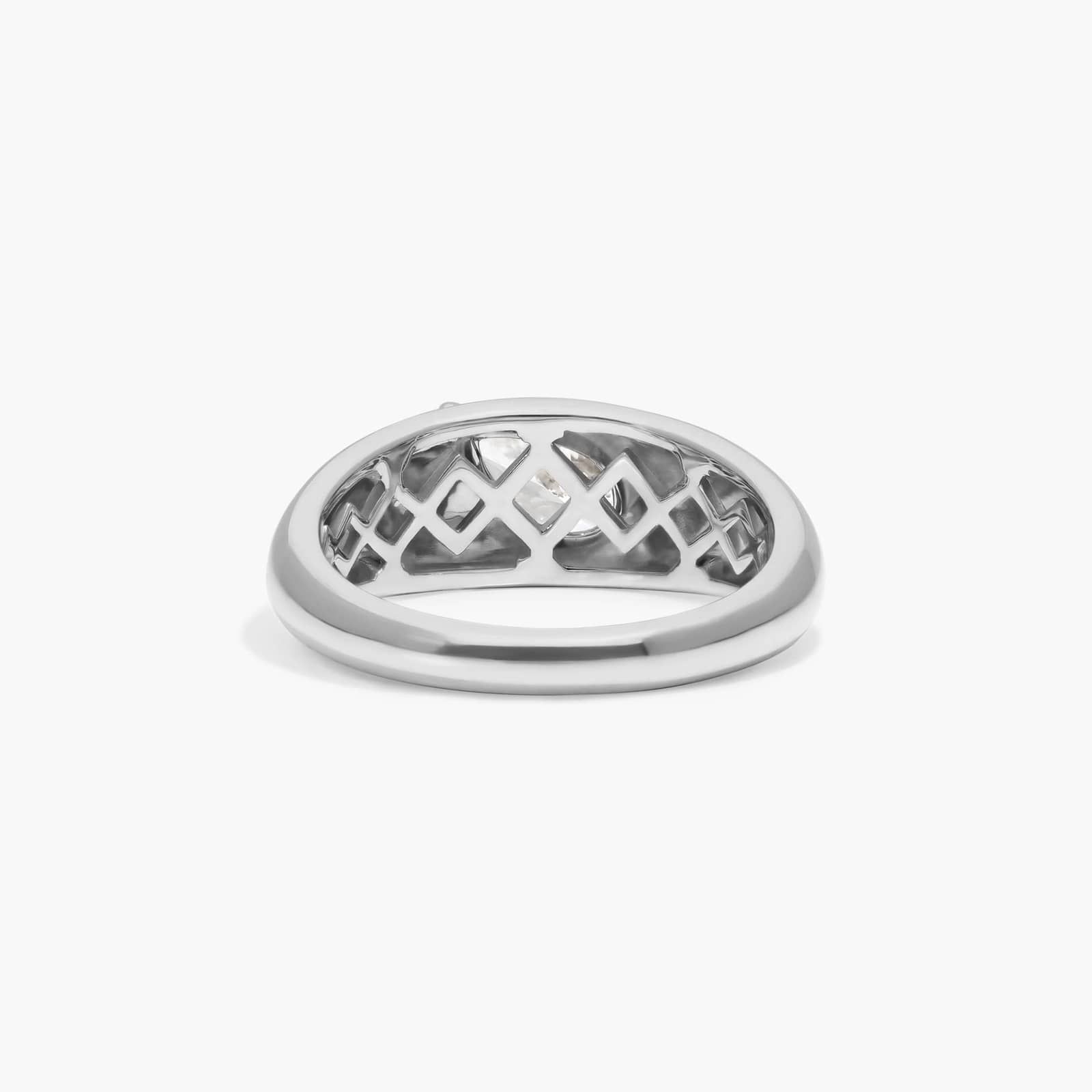 Dome Ring With 0.50 CTW Pear Shaped Lab-Grown Diamond In 14K White Gold By James Allen