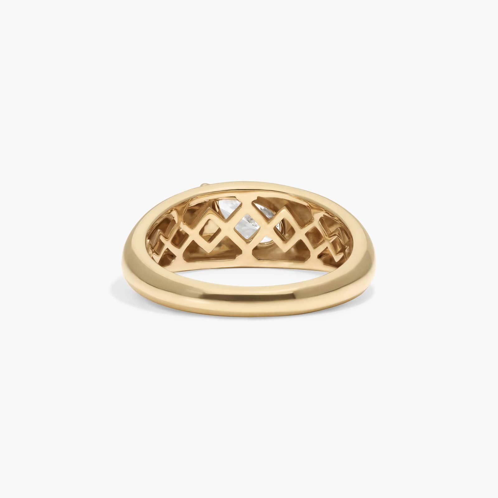 Dome Ring With 0.50 CTW Pear Shaped Lab-Grown Diamond In 14K Yellow Gold By James Allen