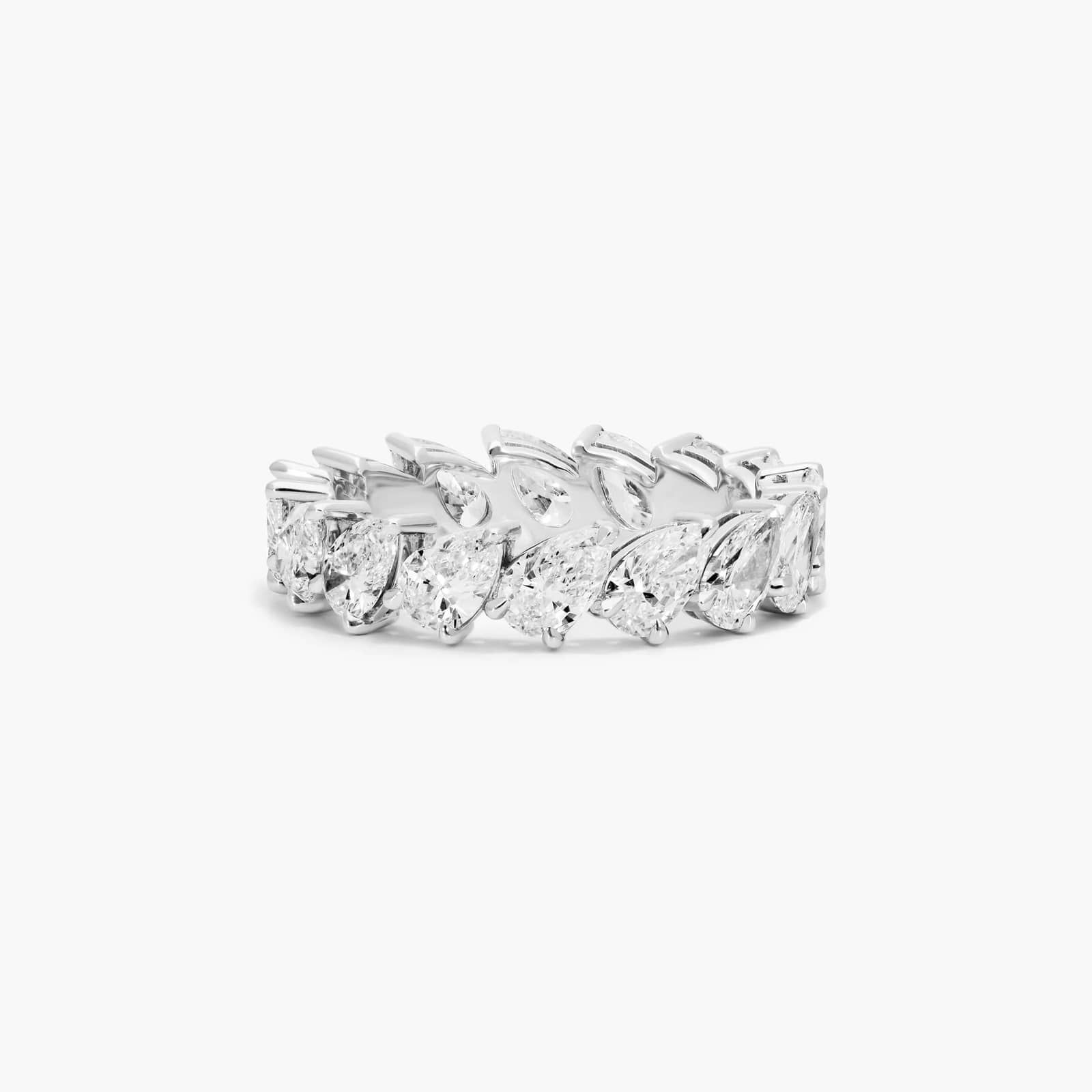 Diagonal Pear Shape Diamond Eternity Ring In 14K White Gold By James Allen