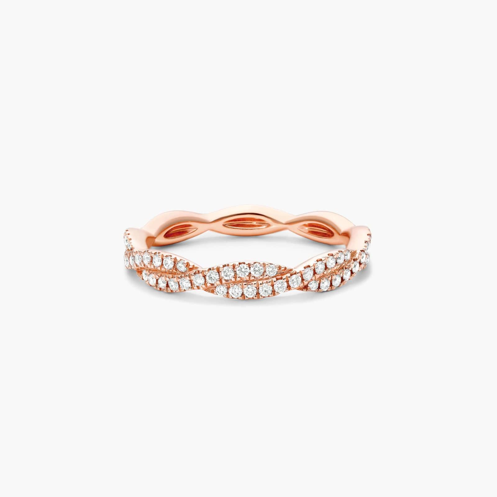 Petite Infinity Diamond Ring In 14K Rose Gold By James Allen