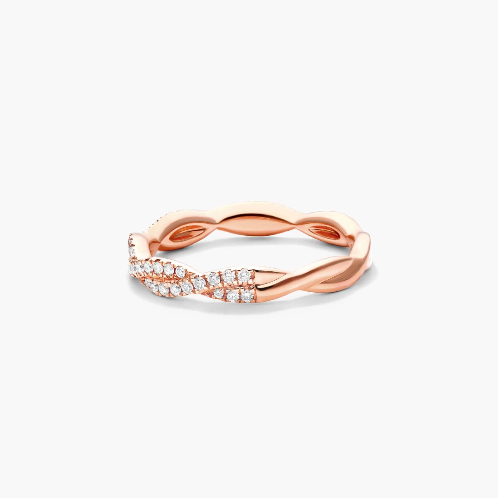 Petite Infinity Diamond Ring In 14K Rose Gold By James Allen