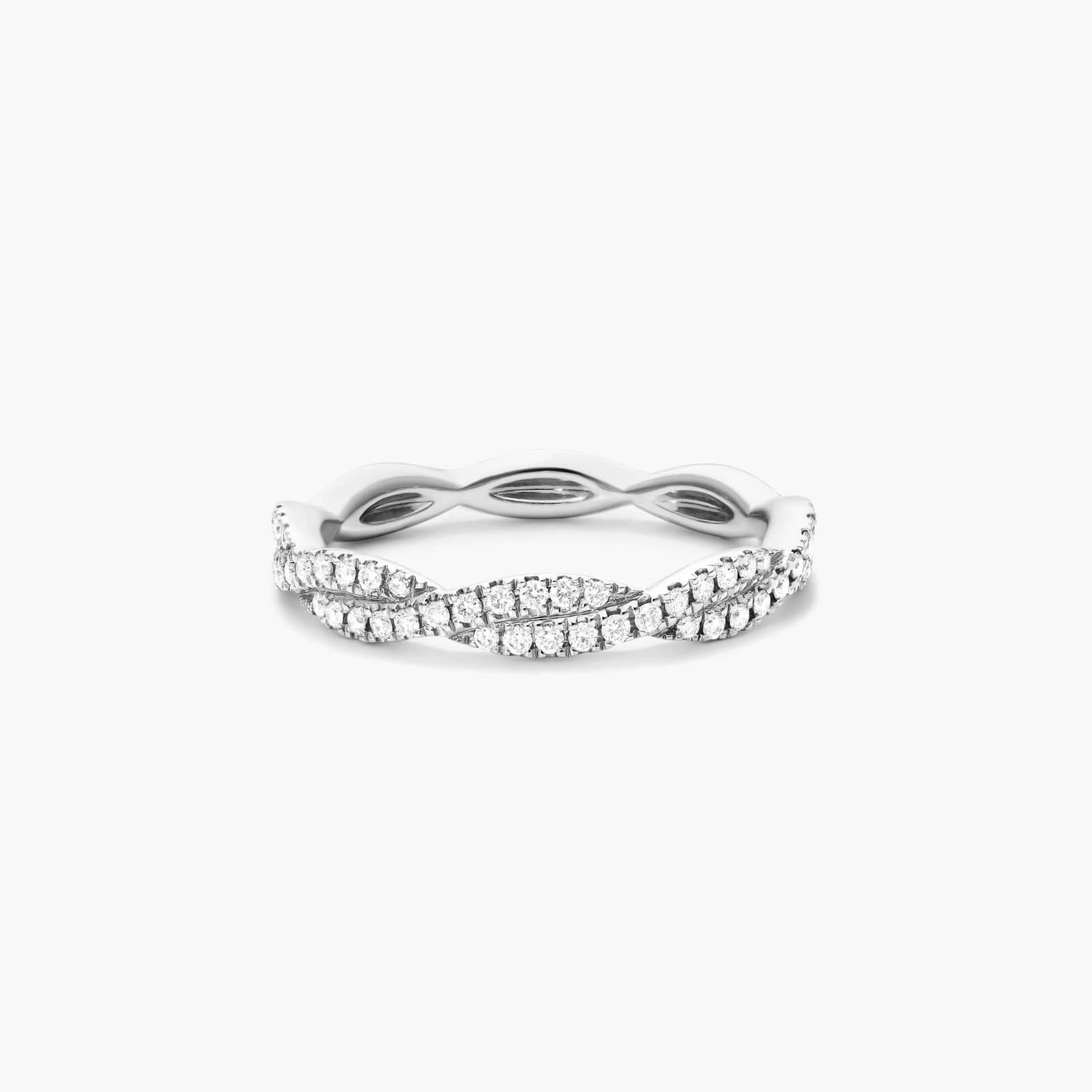 Petite Infinity Diamond Ring In 14K White Gold By James Allen