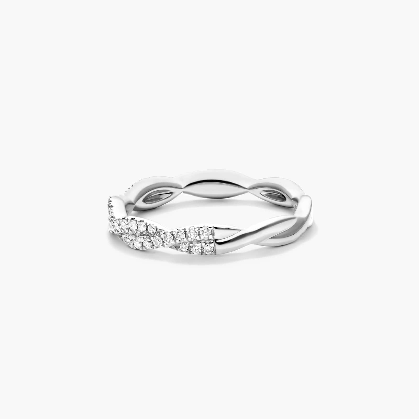 Petite Infinity Diamond Ring In 14K White Gold By James Allen