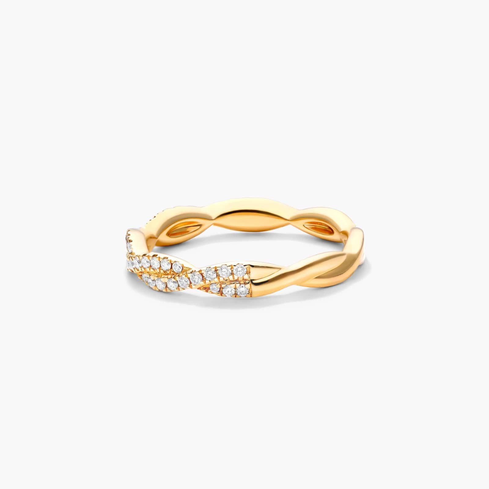 Petite Infinity Diamond Ring In 14K Yellow Gold By James Allen