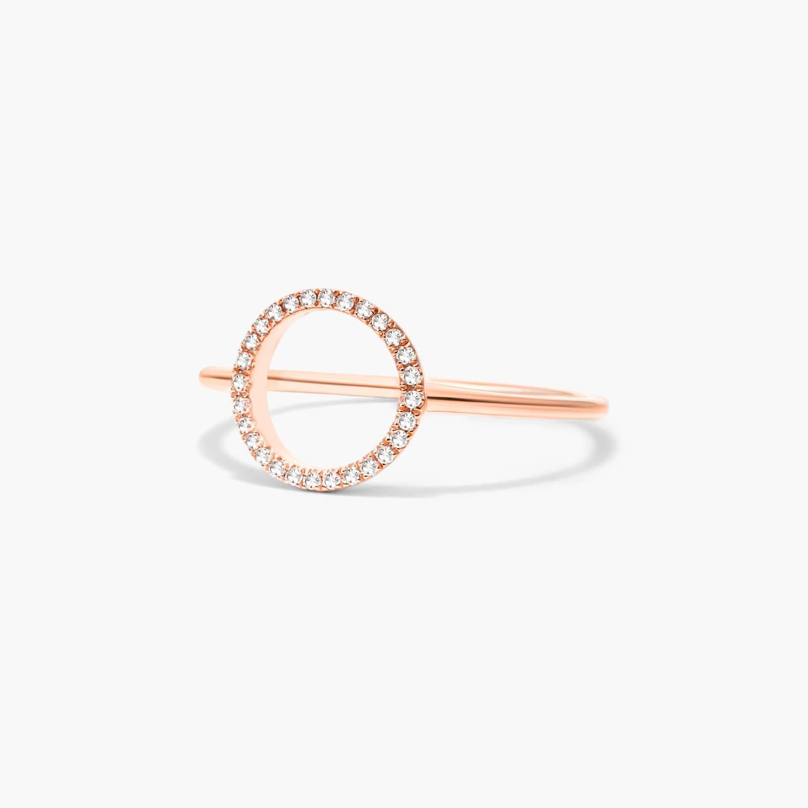 Open Circle Diamond Ring In 14K Rose Gold By James Allen
