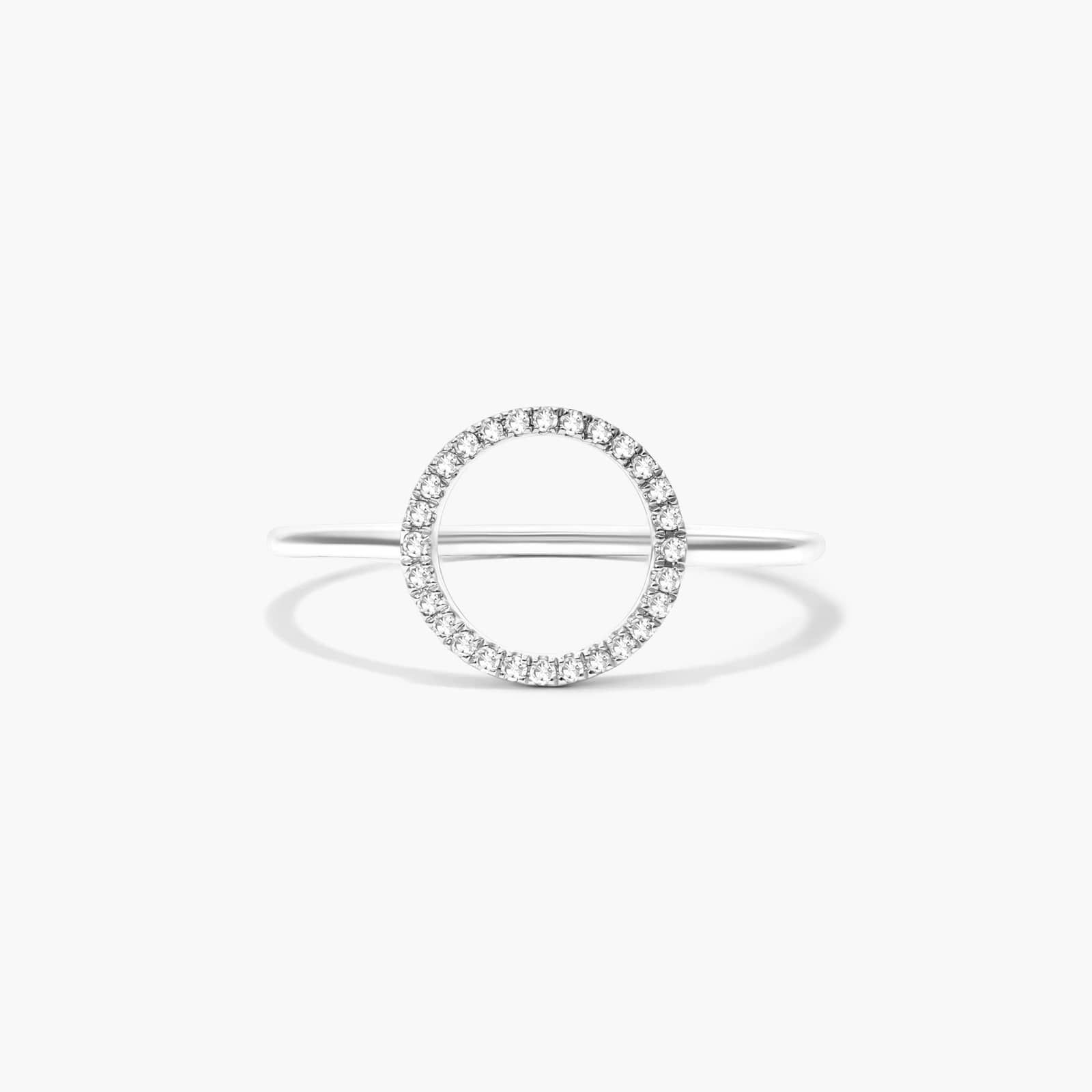 Open Circle Diamond Ring In 14K White Gold By James Allen