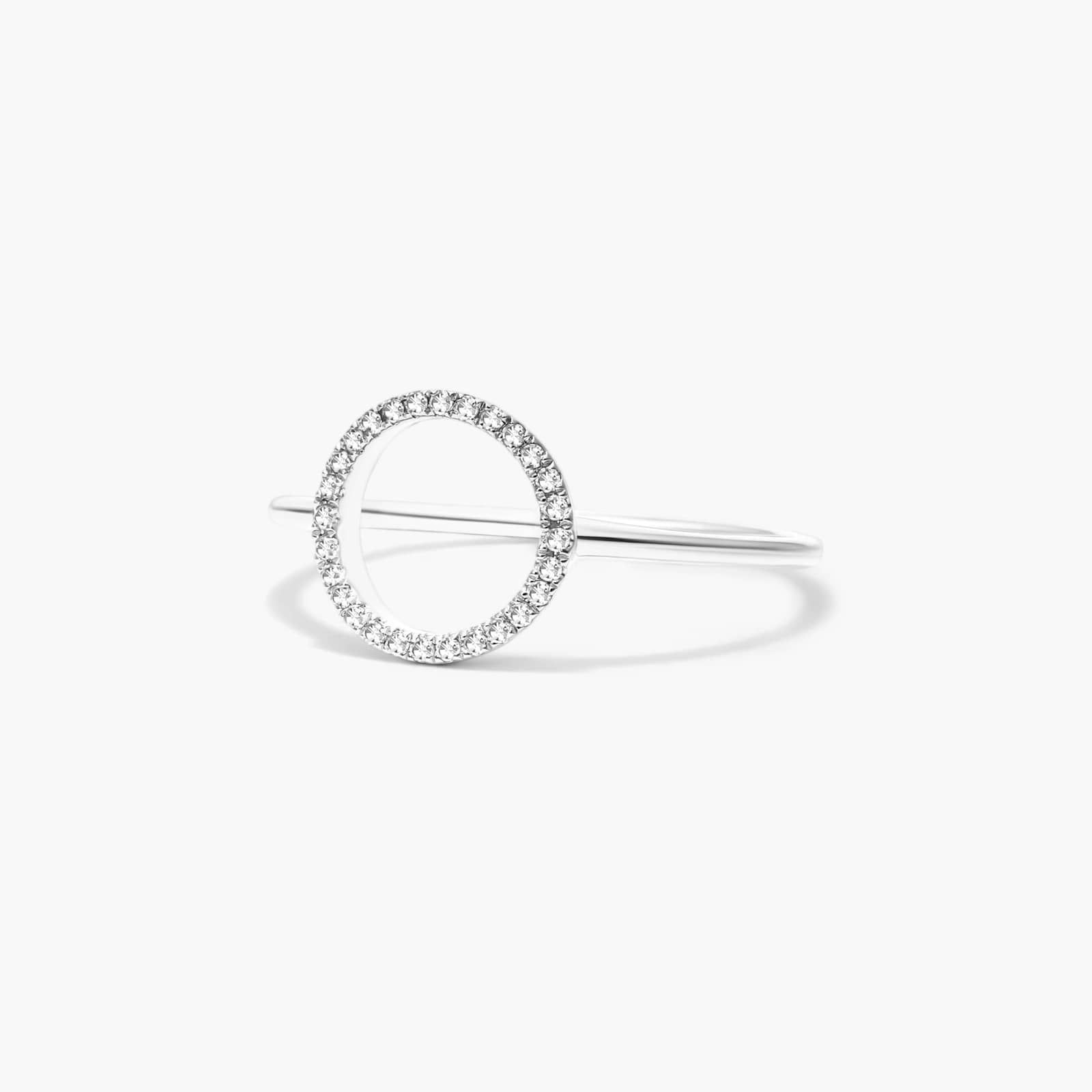 Open Circle Diamond Ring In 14K White Gold By James Allen