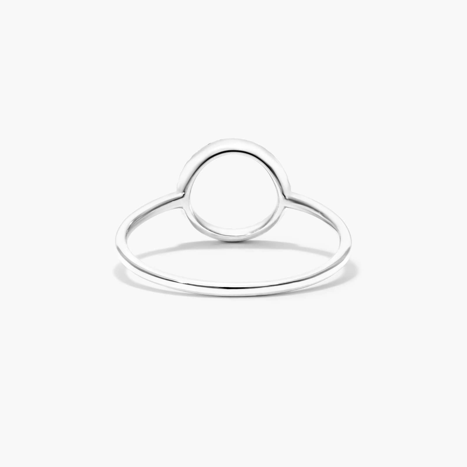 Open Circle Diamond Ring In 14K White Gold By James Allen