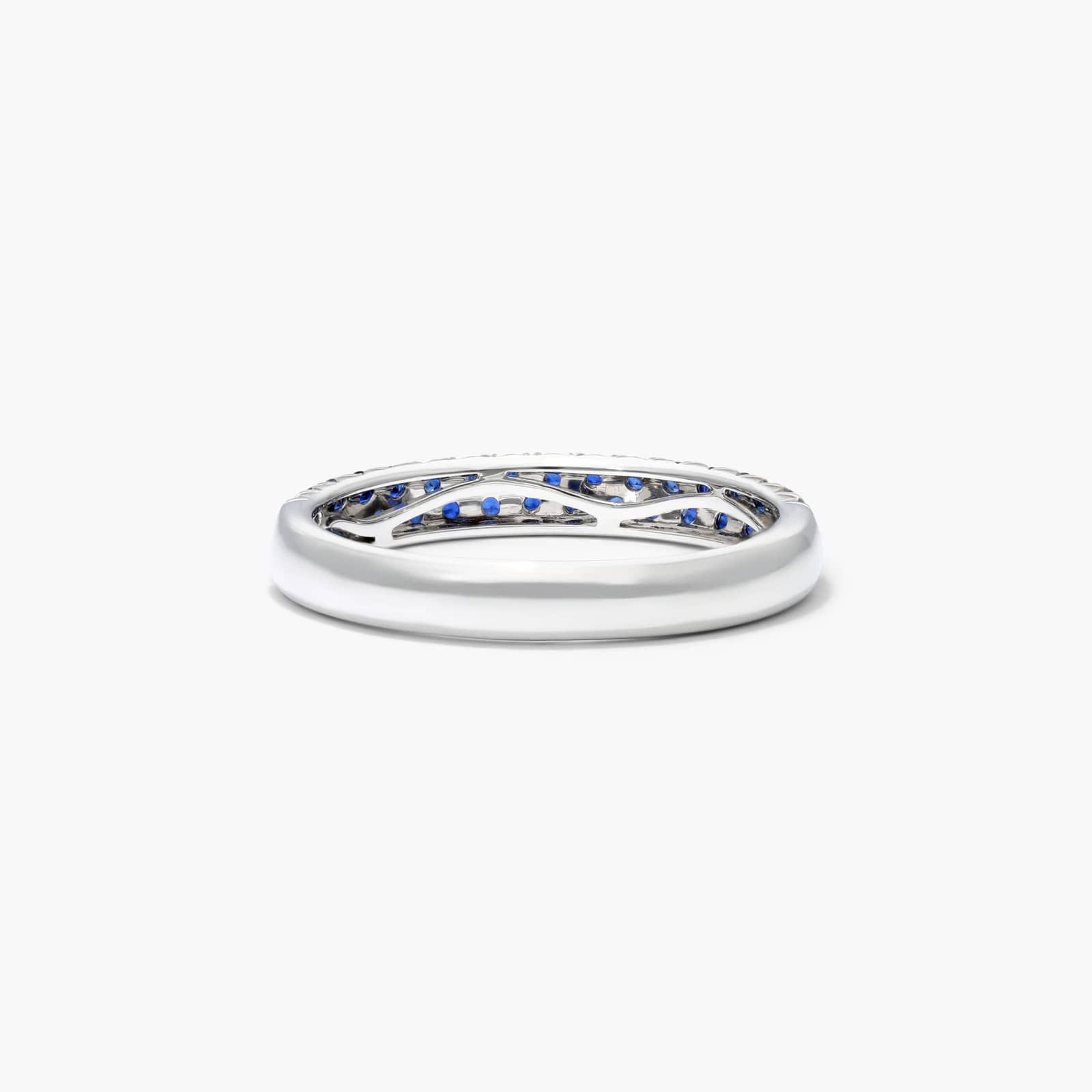 Double Row Pavé Sapphire Ring In 14K White Gold By James Allen