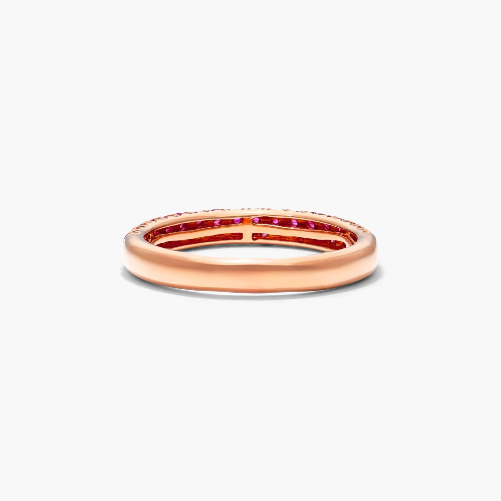 Double Row Pavé Pink Sapphire Ring In 14K Rose Gold By James Allen