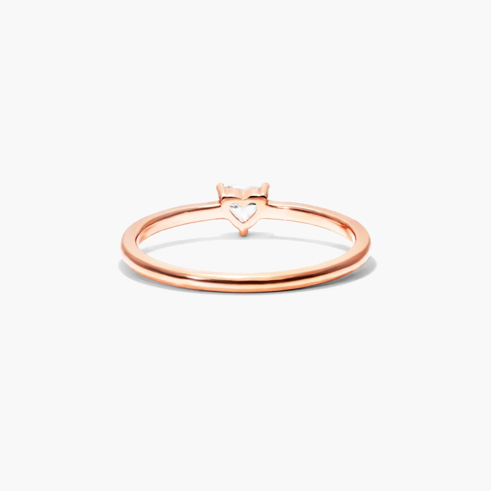 Petite Heart Shape Solitaire Diamond Ring In 14K Rose Gold By James Allen