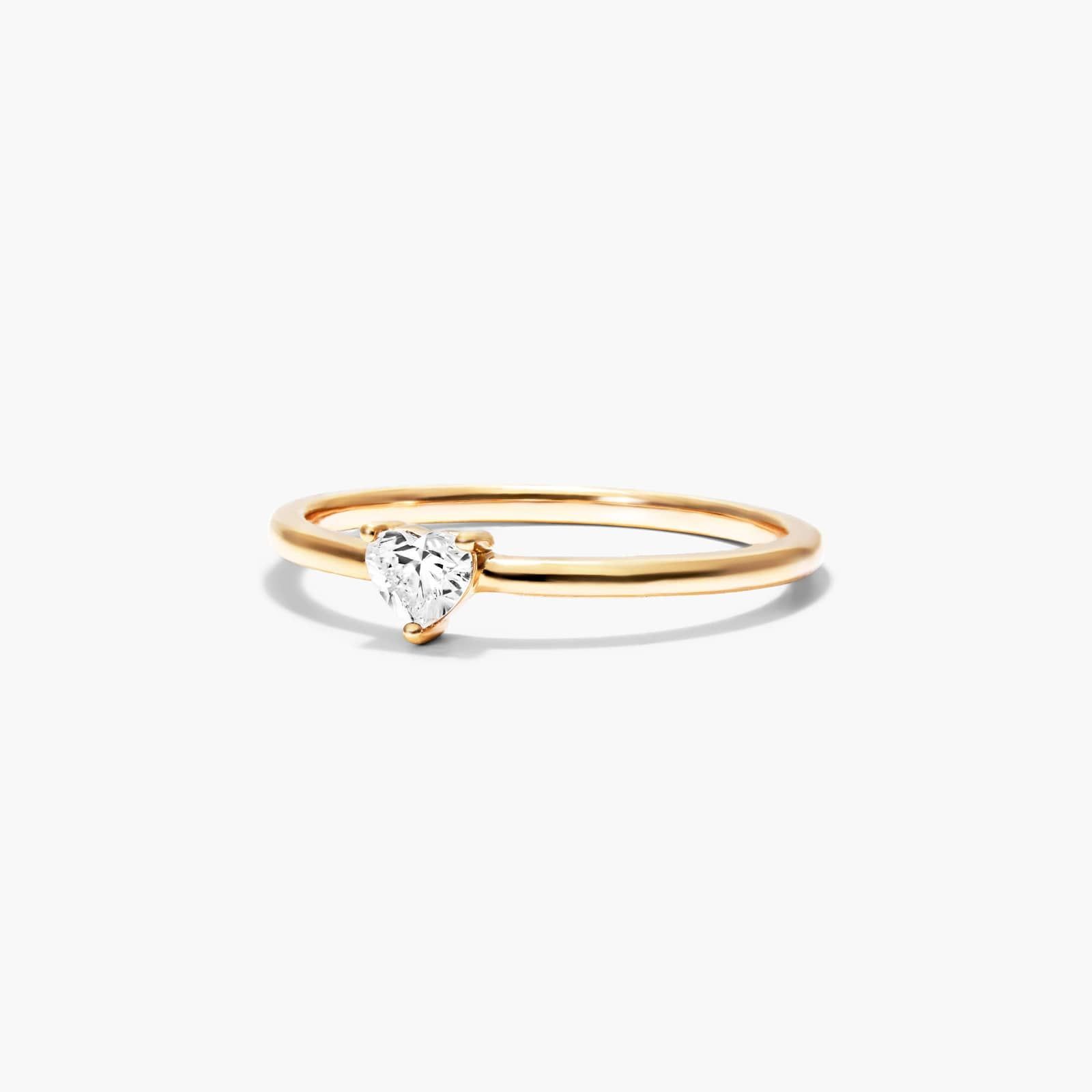 Petite Heart Shape Solitaire Diamond Ring In 14K Yellow Gold By James Allen