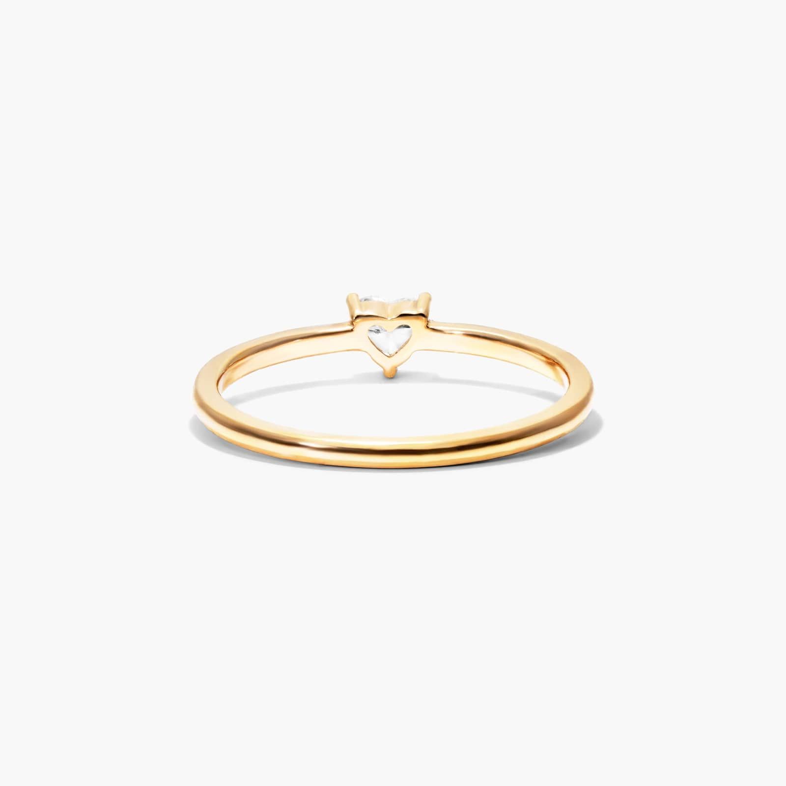 Petite Heart Shape Solitaire Diamond Ring In 14K Yellow Gold By James Allen
