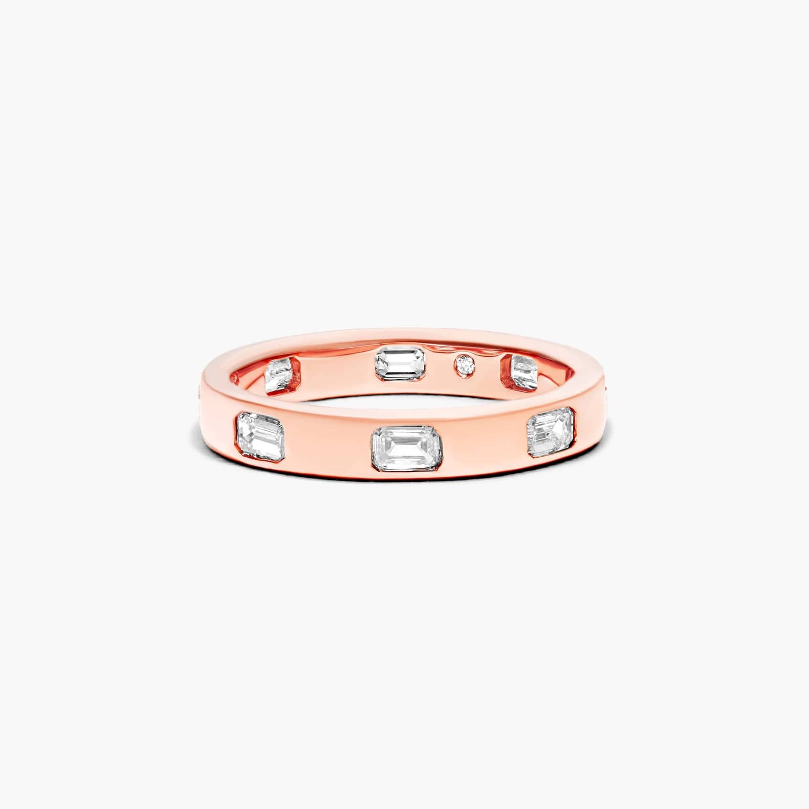 Emerald Cut Bezel Set Diamond Ring In 14K Rose Gold By James Allen