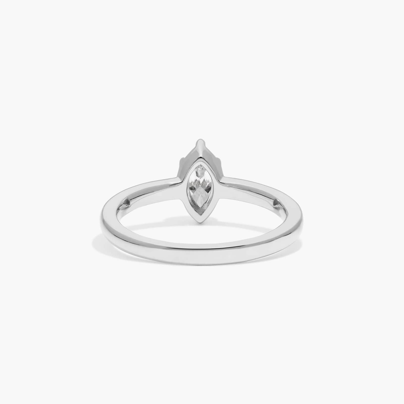 Solitaire Ring With 0.30 CTW Marquise Cut Lab-Grown Diamond In 14K White Gold By James Allen