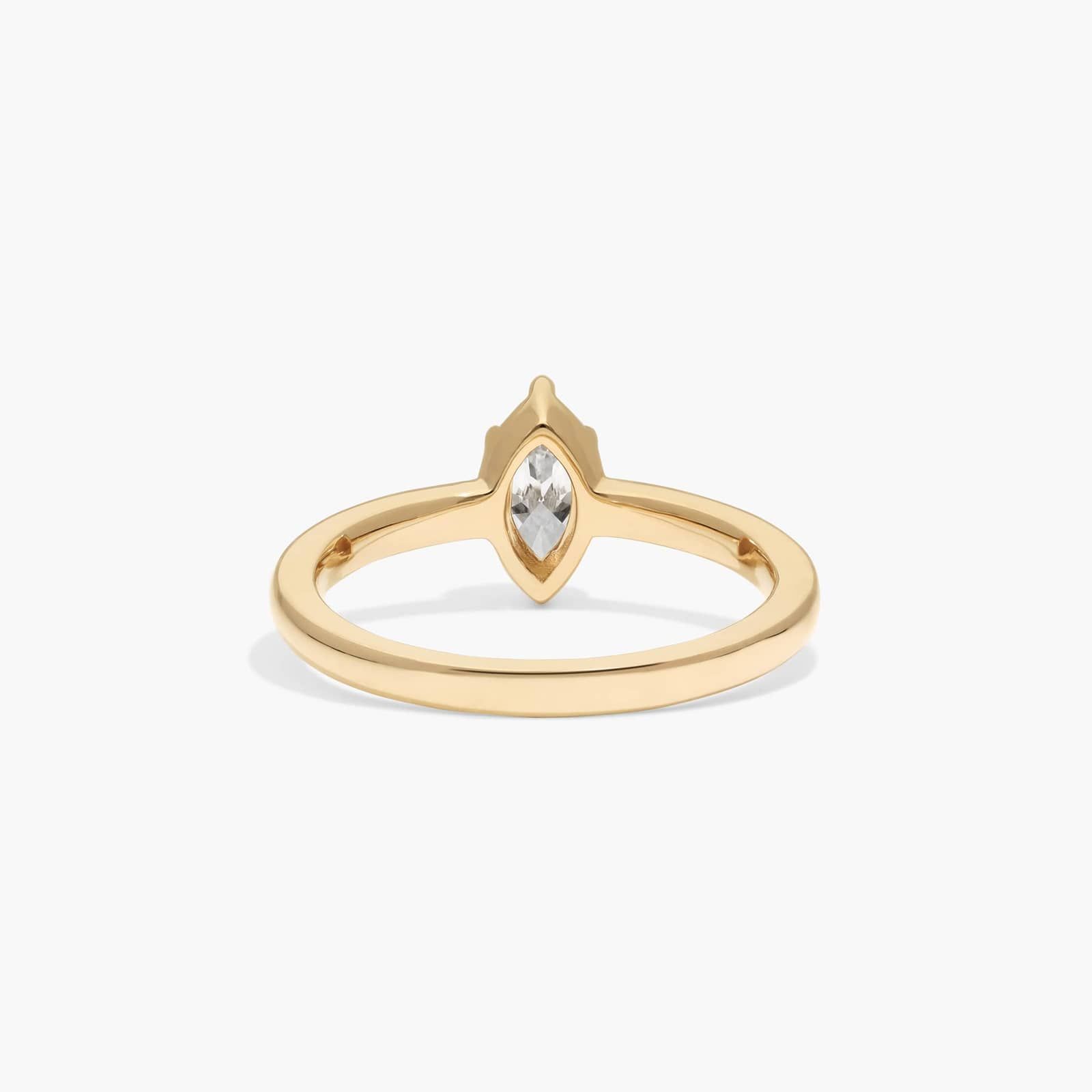 Solitaire Ring With 0.30 CTW Marquise Cut Lab-Grown Diamond In 14K Yellow Gold By James Allen