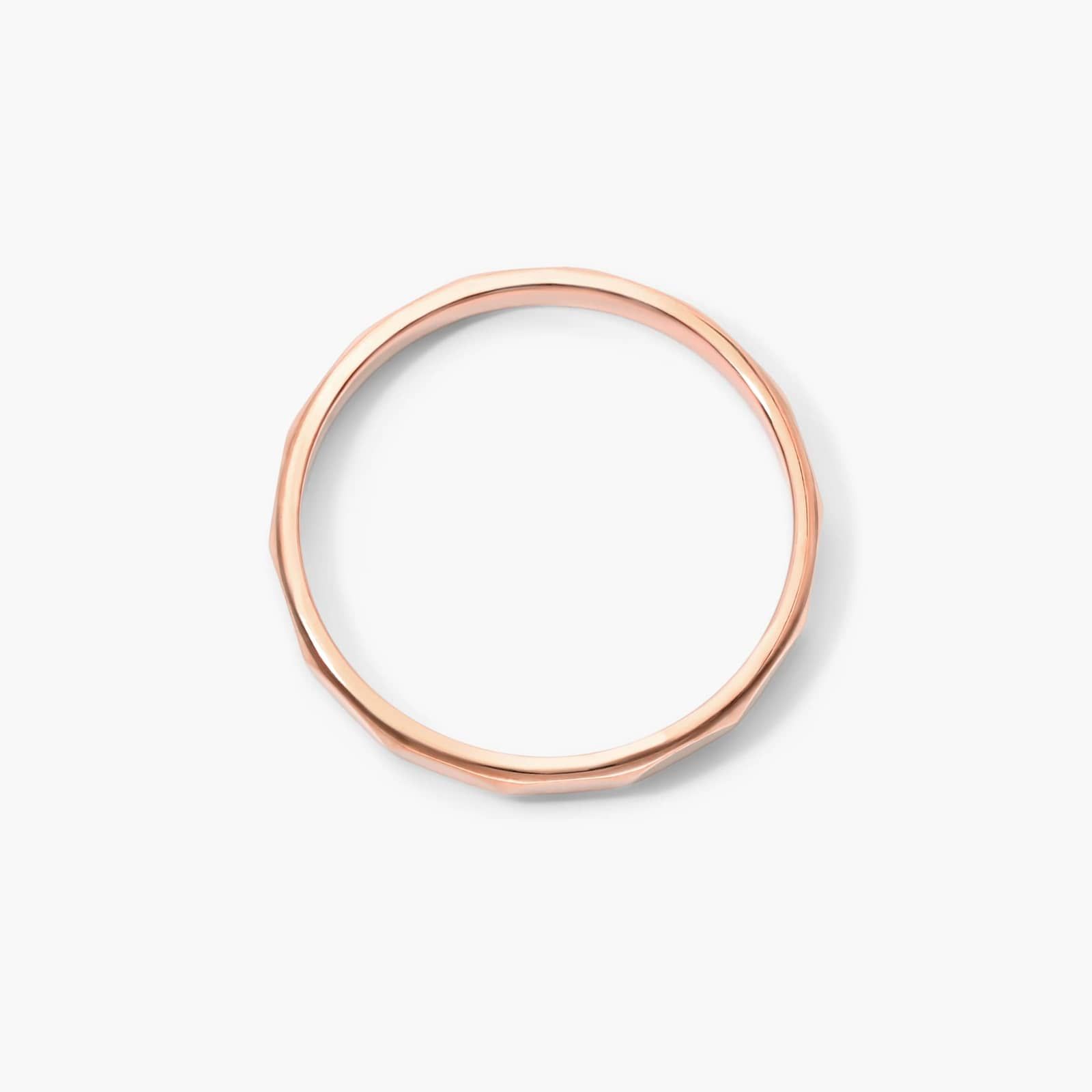 High Polished Faceted Ring In 14K Rose Gold By James Allen