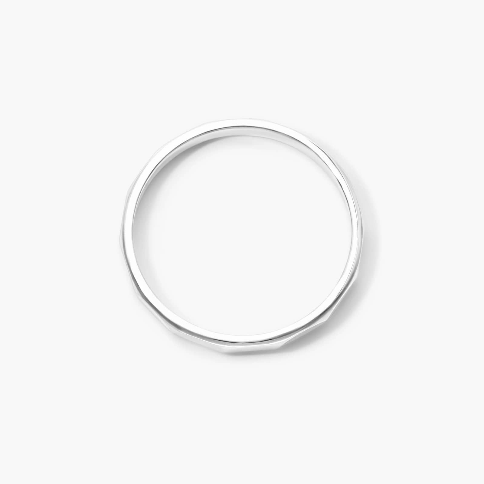 High Polished Faceted Ring In 14K White Gold By James Allen