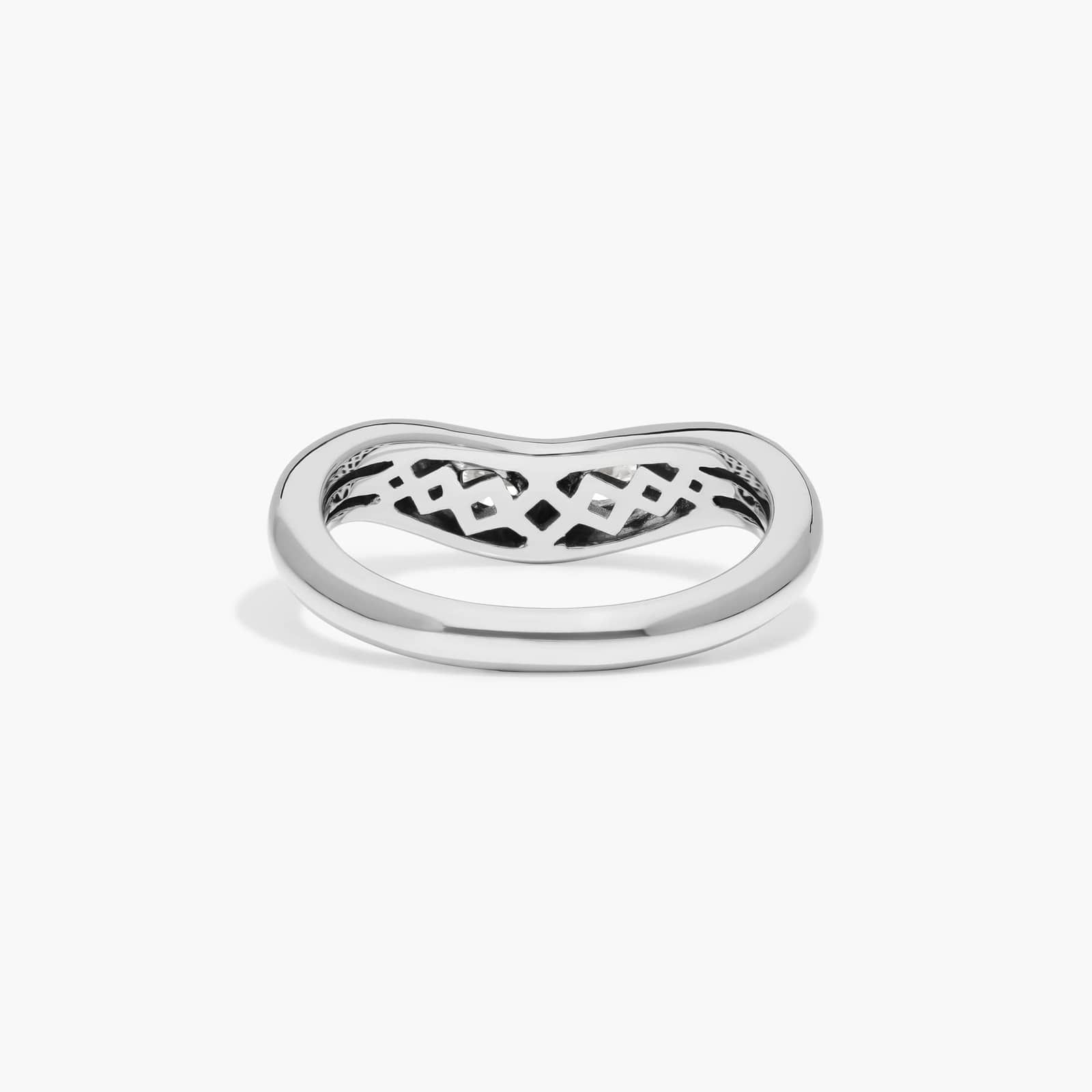 Curved Dome Two Stone Ring With 0.20 CTW Marquise Cut Lab-Grown Diamonds In 14K White Gold By James Allen