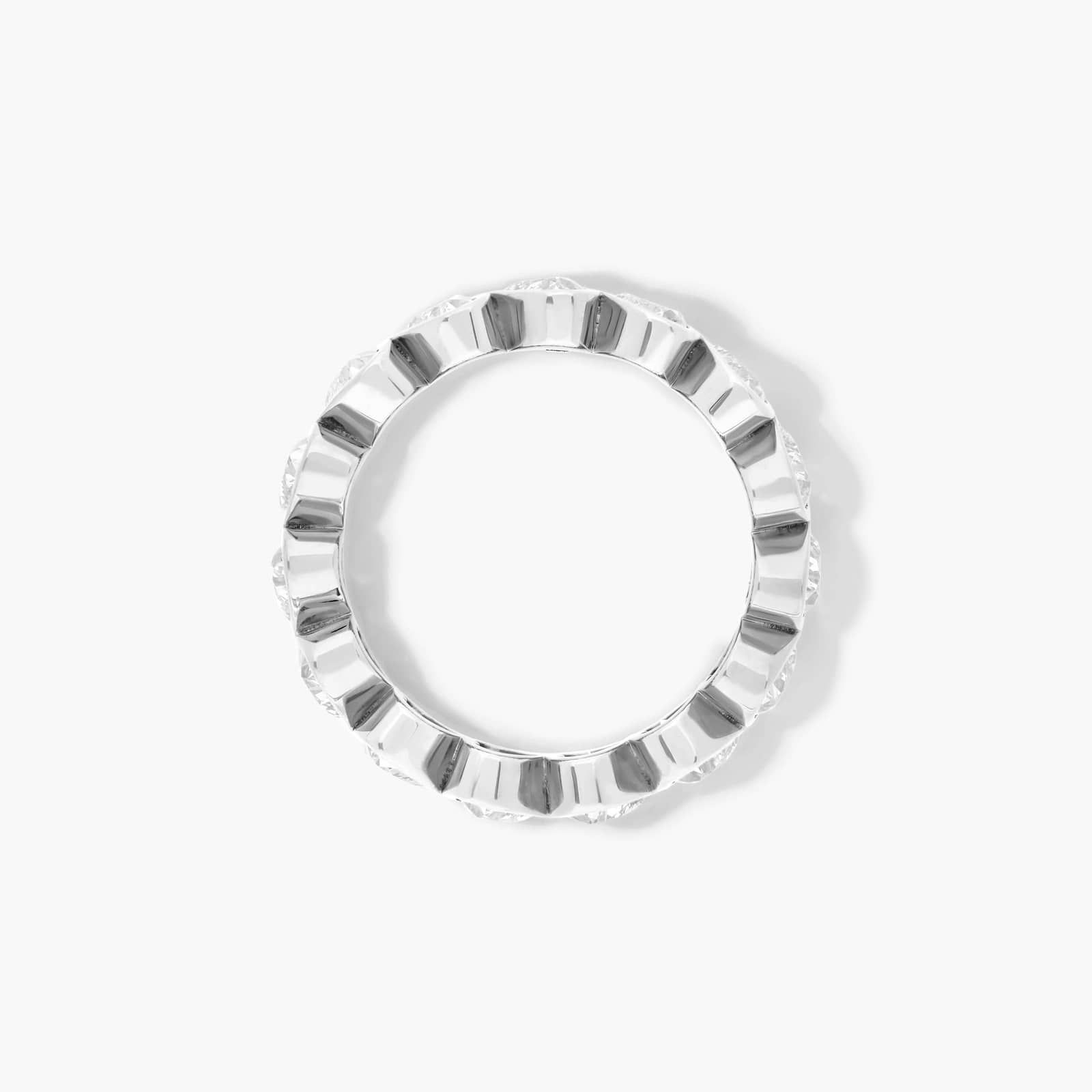 Heart Shaped Bezel Diamond Eternity Ring In 14K White Gold By James Allen