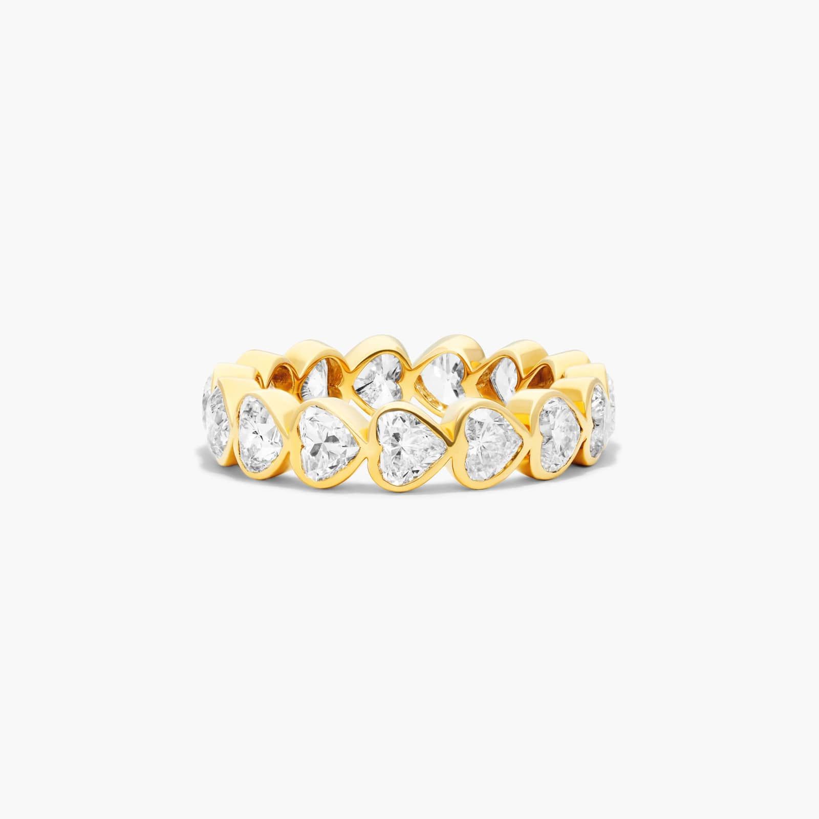Heart Shaped Bezel Diamond Eternity Ring In 14K Yellow Gold By James Allen