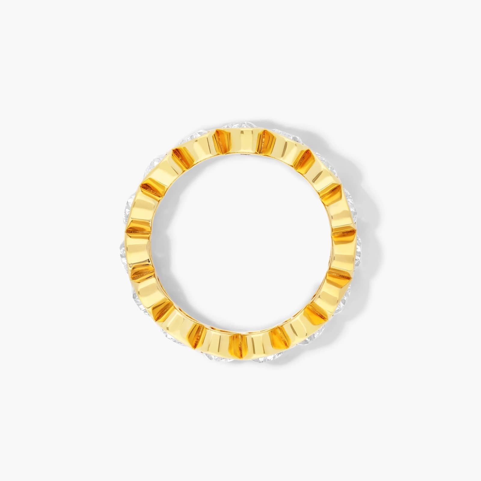 Heart Shaped Bezel Diamond Eternity Ring In 14K Yellow Gold By James Allen