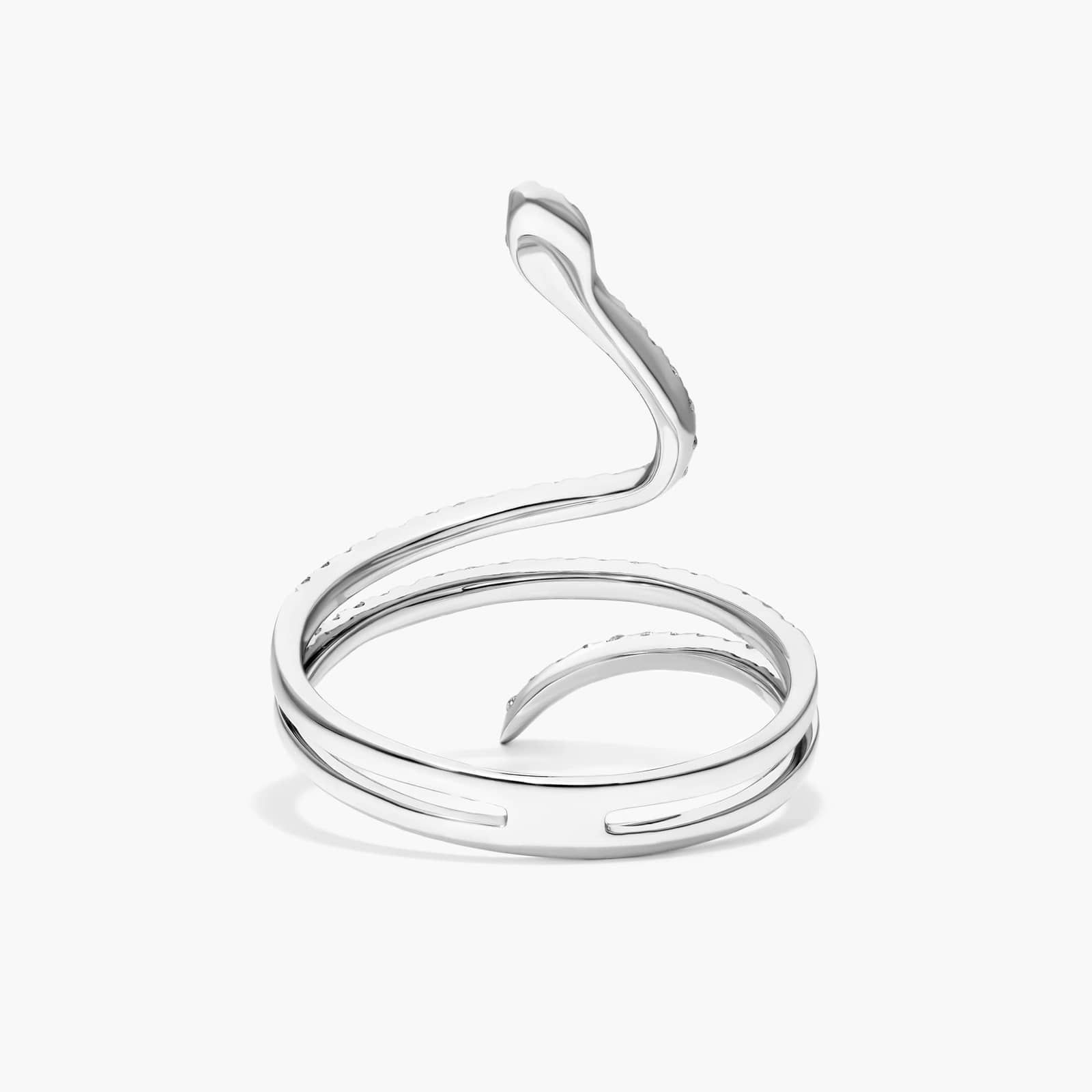 Snake Diamond Ring In 14K White Gold By James Allen