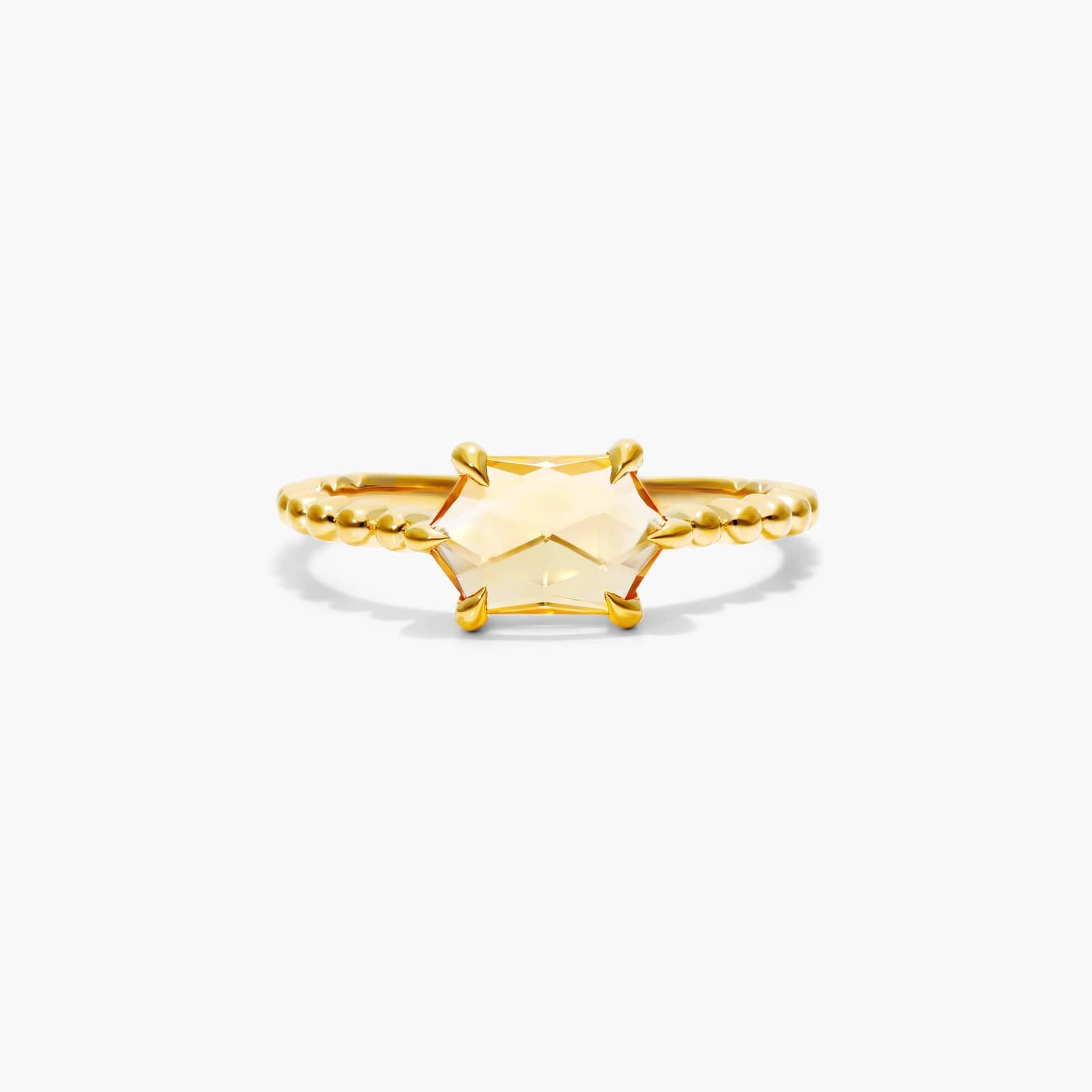 Citrine Hexagon Ring In 14K Yellow Gold By James Allen