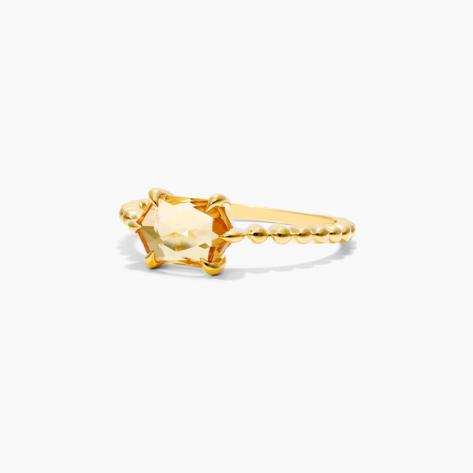 Citrine Hexagon Ring In 14K Yellow Gold By James Allen