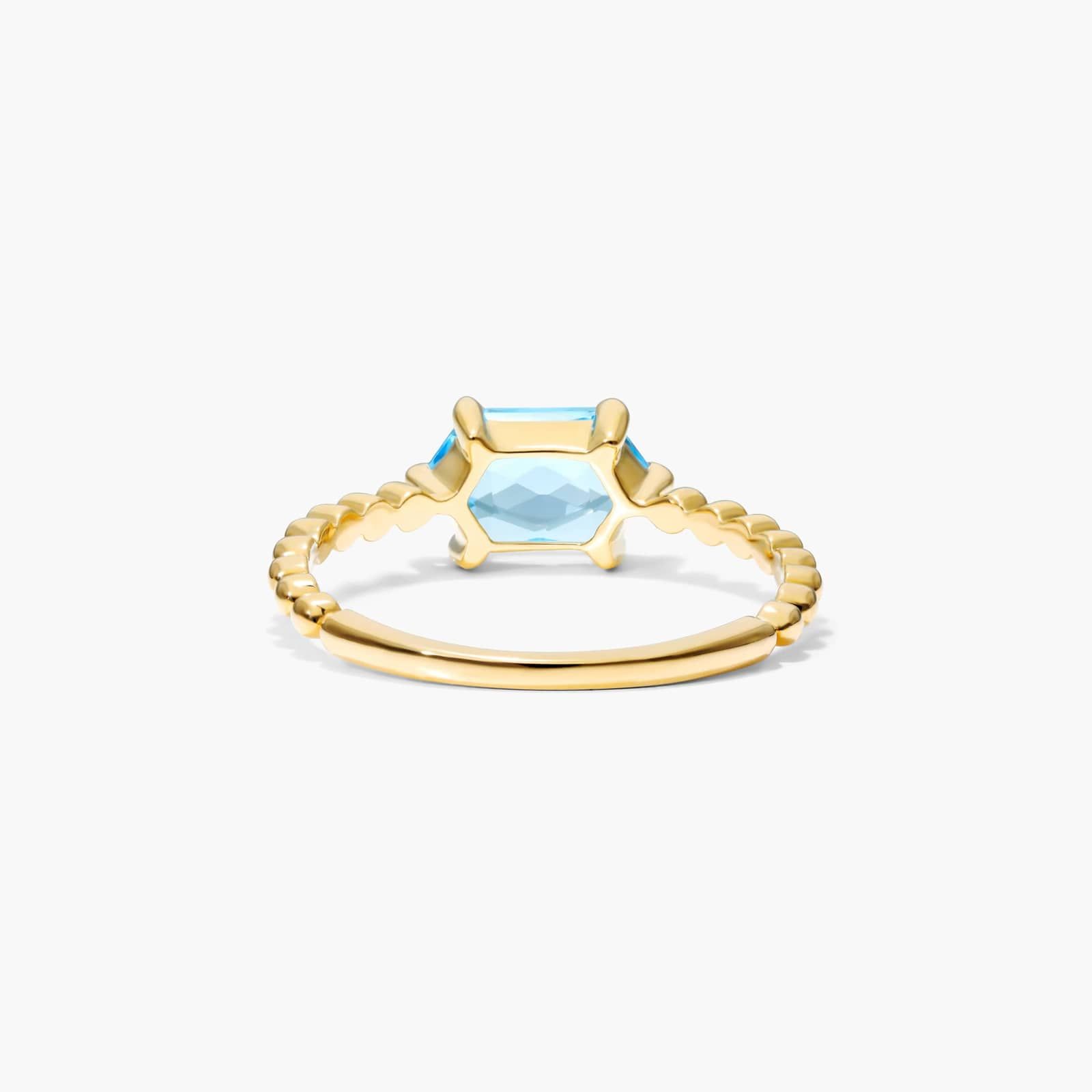 Blue Topaz Hexagon Ring In 14K Yellow Gold By James Allen