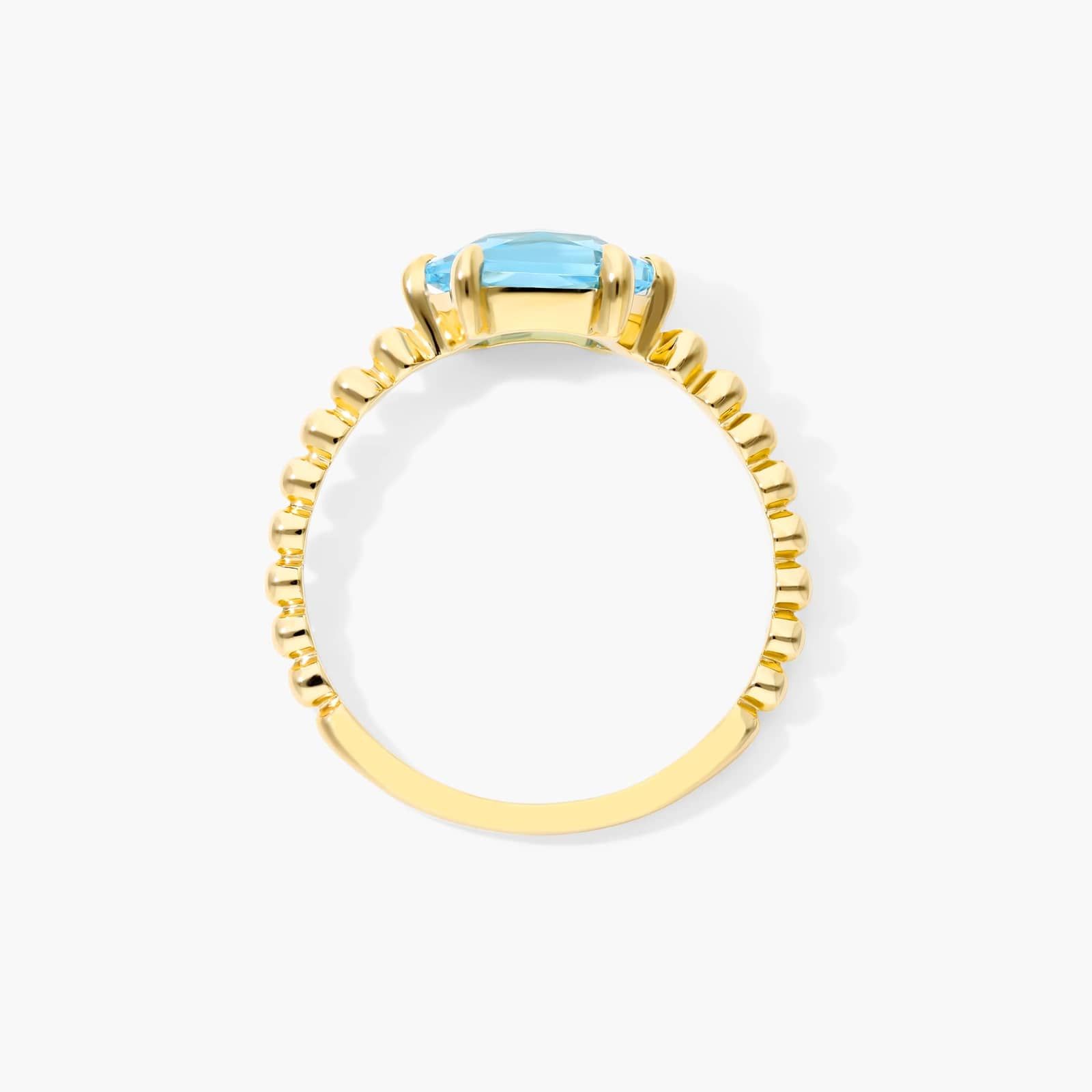 Blue Topaz Hexagon Ring In 14K Yellow Gold By James Allen