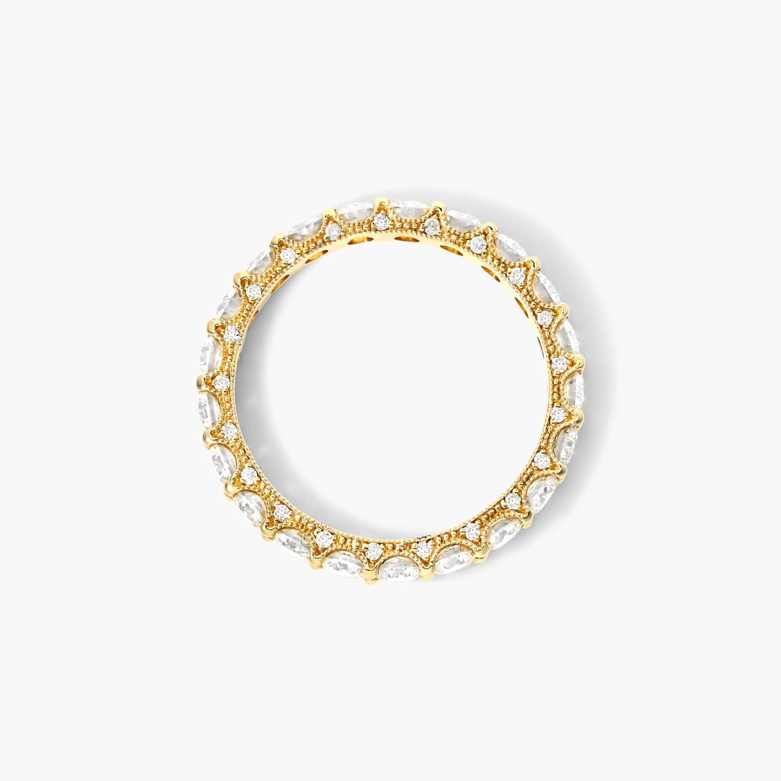 Embellished Milgrain Diamond Eternity Ring In 14K Yellow Gold By James Allen