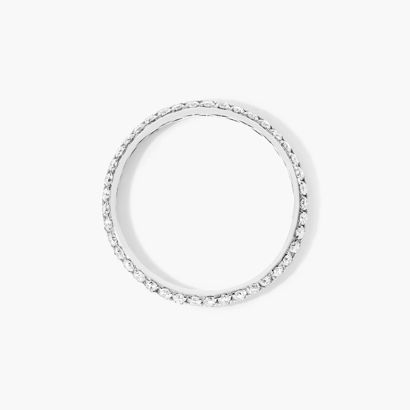 Double Row Eternity Diamond Ring In 14K White Gold By James Allen