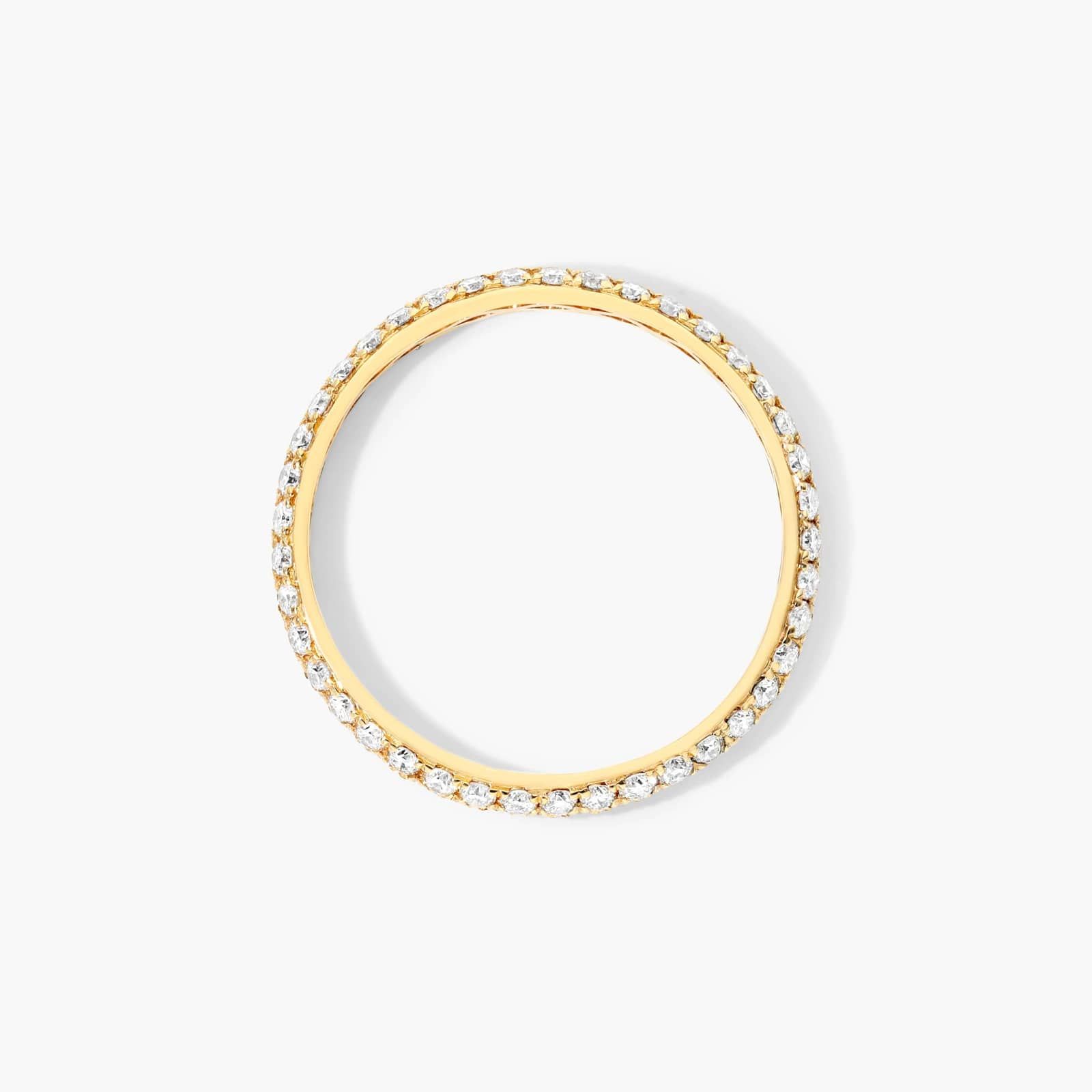 Double Row Eternity Diamond Ring In 14K Yellow Gold By James Allen