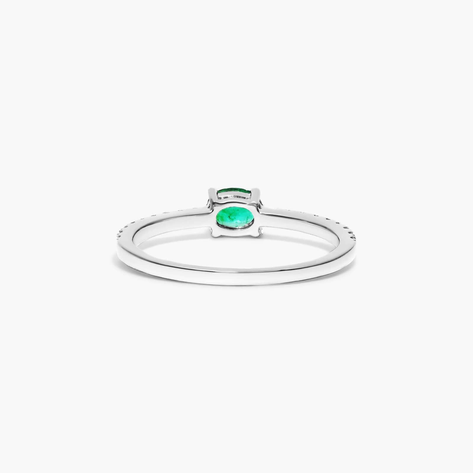 Diamond And Emerald Ring In 14K White Gold By James Allen
