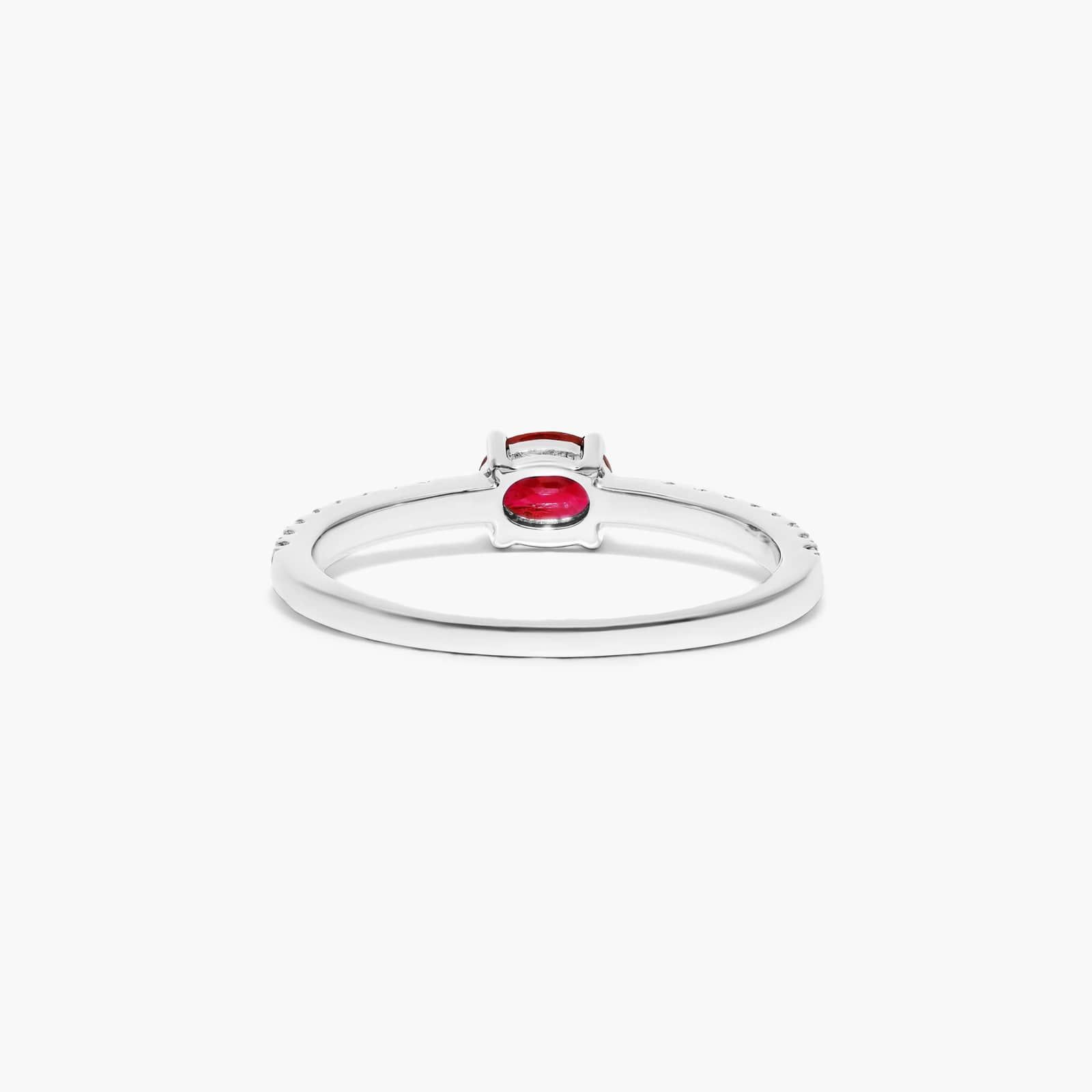 Diamond And Ruby Ring In 14K White Gold By James Allen