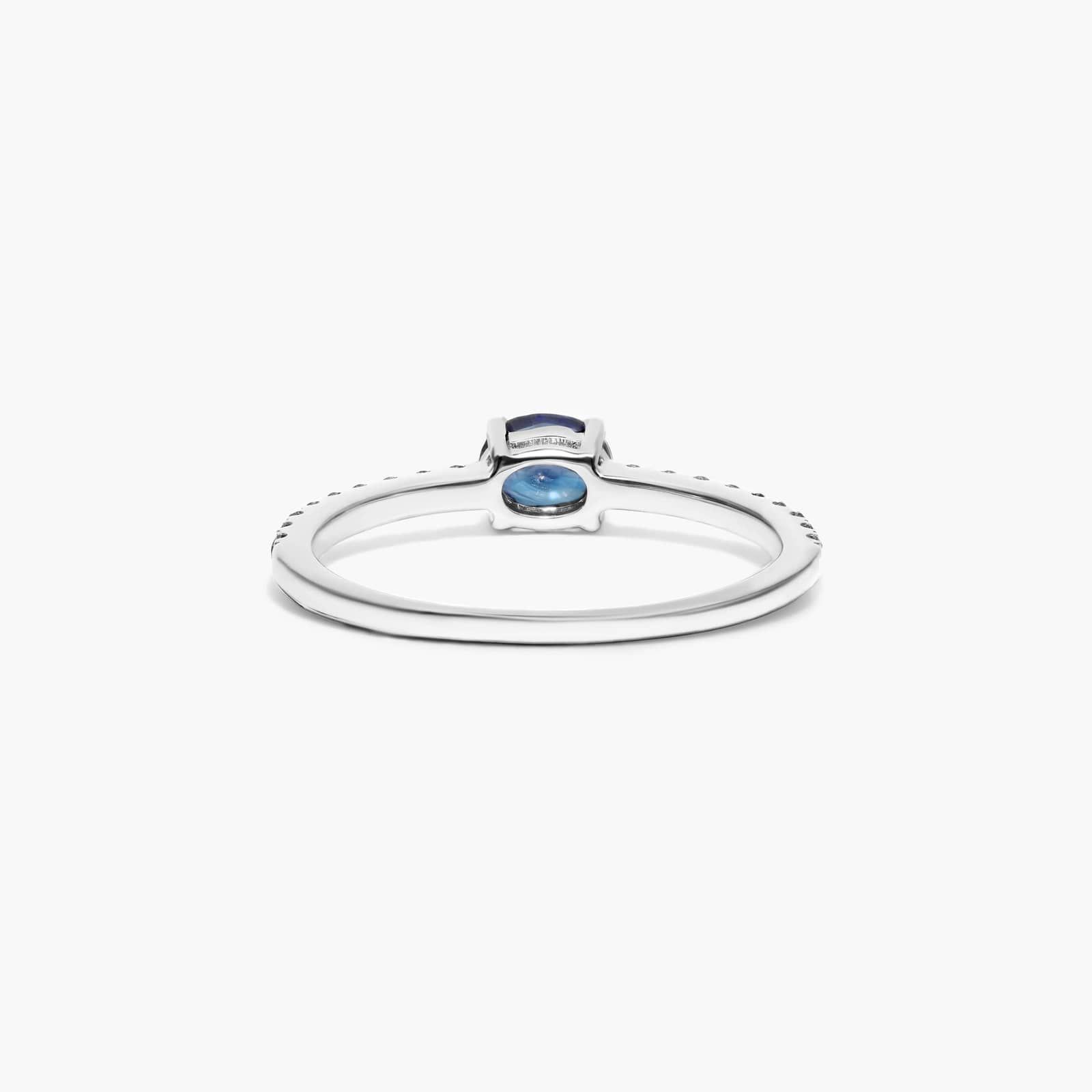 Diamond And Sapphire Ring In 14K White Gold By James Allen