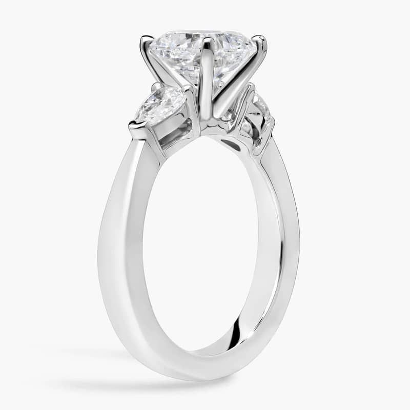 1 5/8 CT. GIA Certified Cushion Lab Created Diamond Size 5 Classic Pear Shaped Diamond Engagement Ring in Platinum (1/2 ct. tw.)